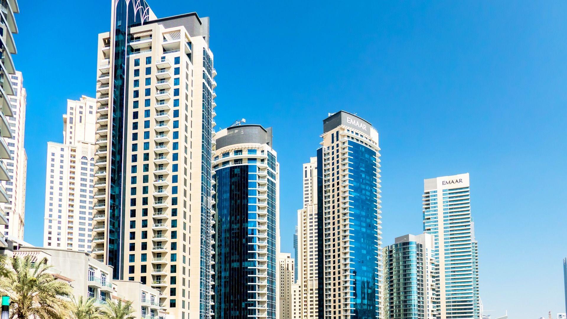 1920x1080 Free download Dubai Modern Buildings Architecture Close Up