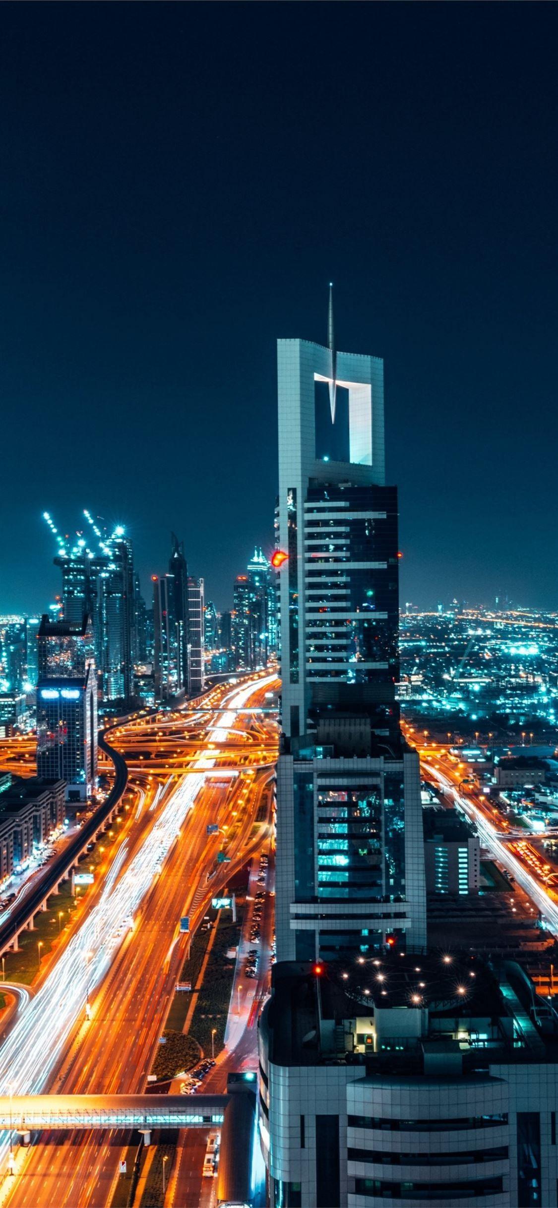 1125x2436 dubai city buildings cityscape iPhone 11 Wallpaper Free Download