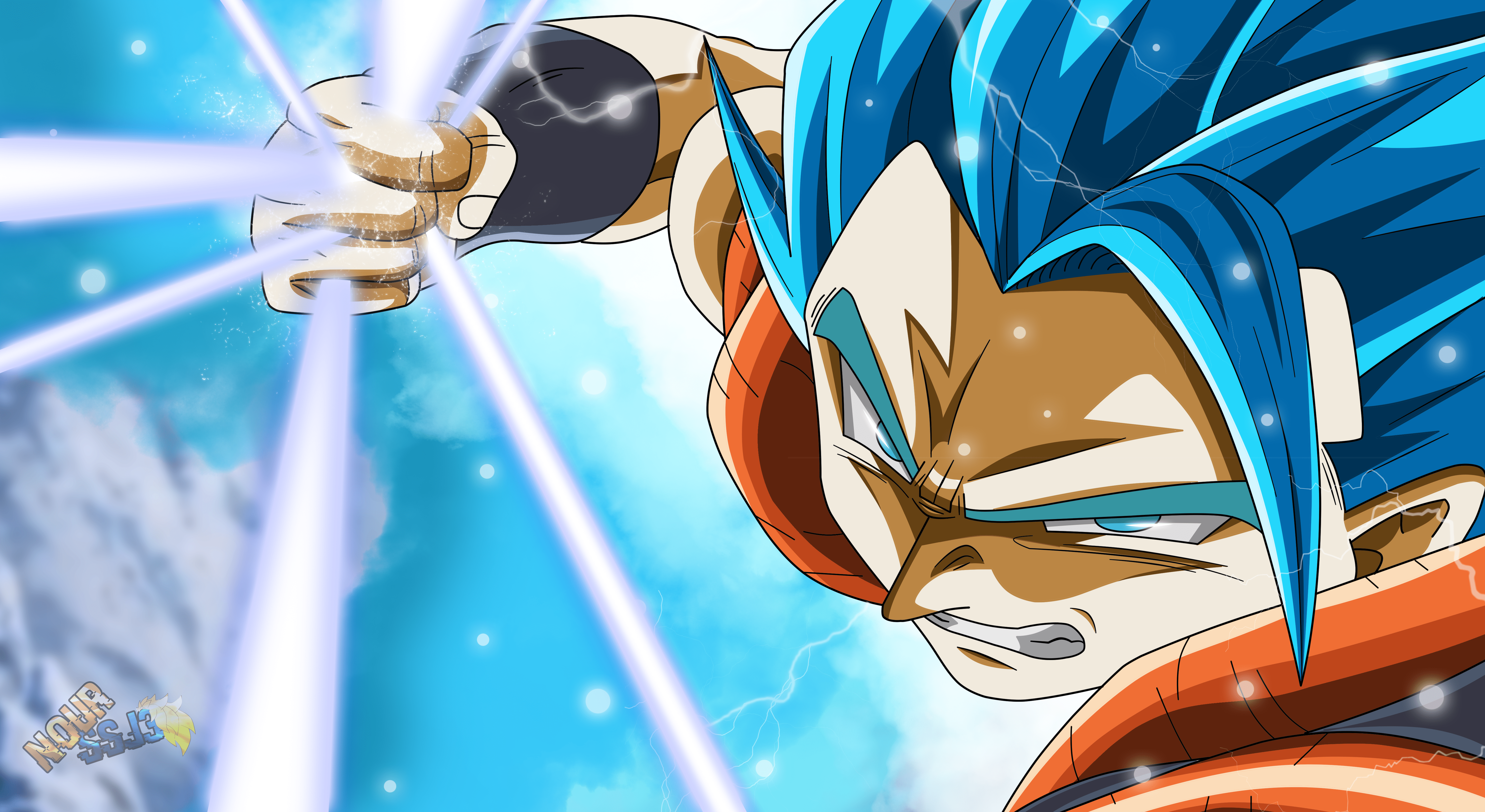 6000x3280 Gogeta (Dragon Ball), Super Saiyan God wallpaper. Others