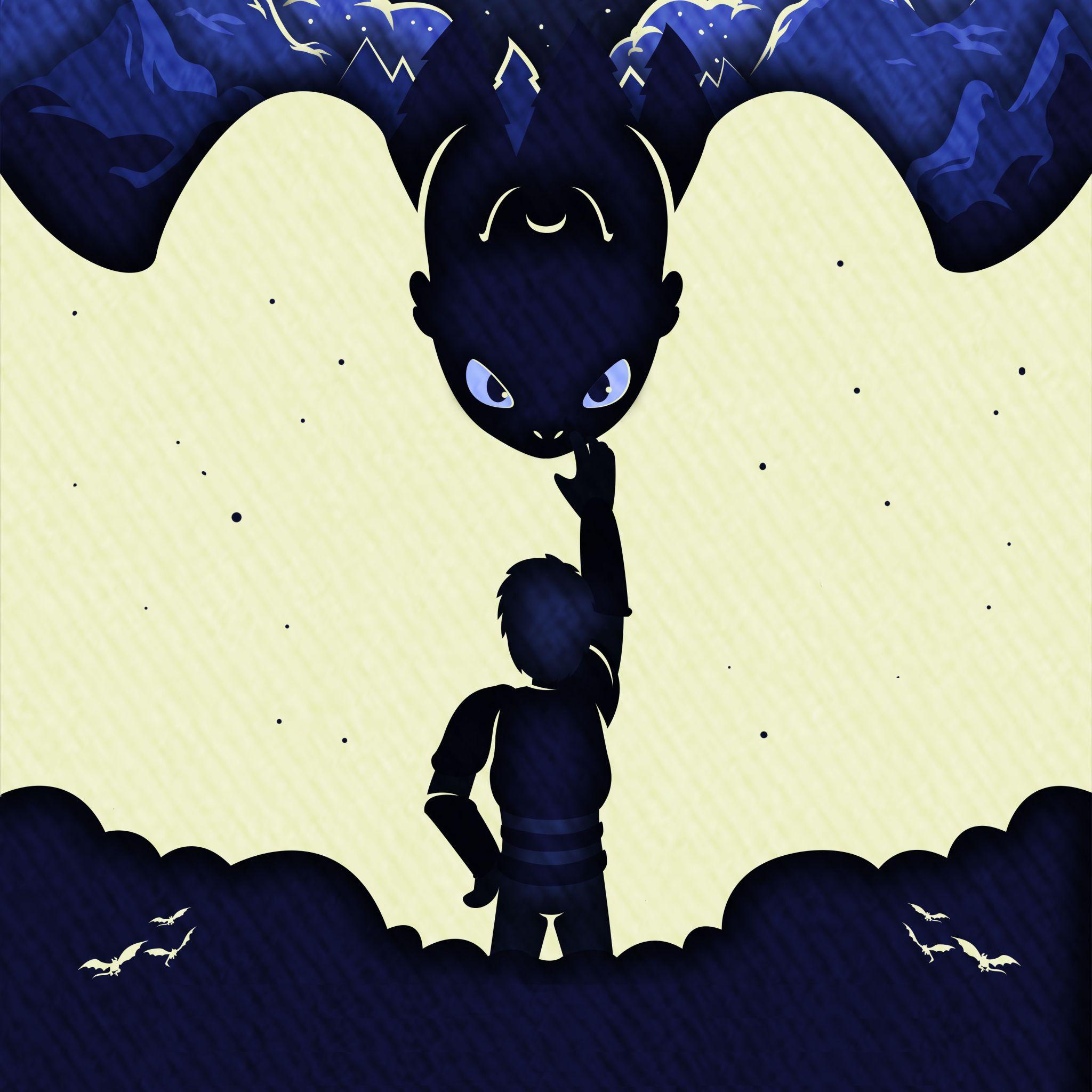 2048x2048 How to Train Your Dragon The Hidden World Movie Artwork