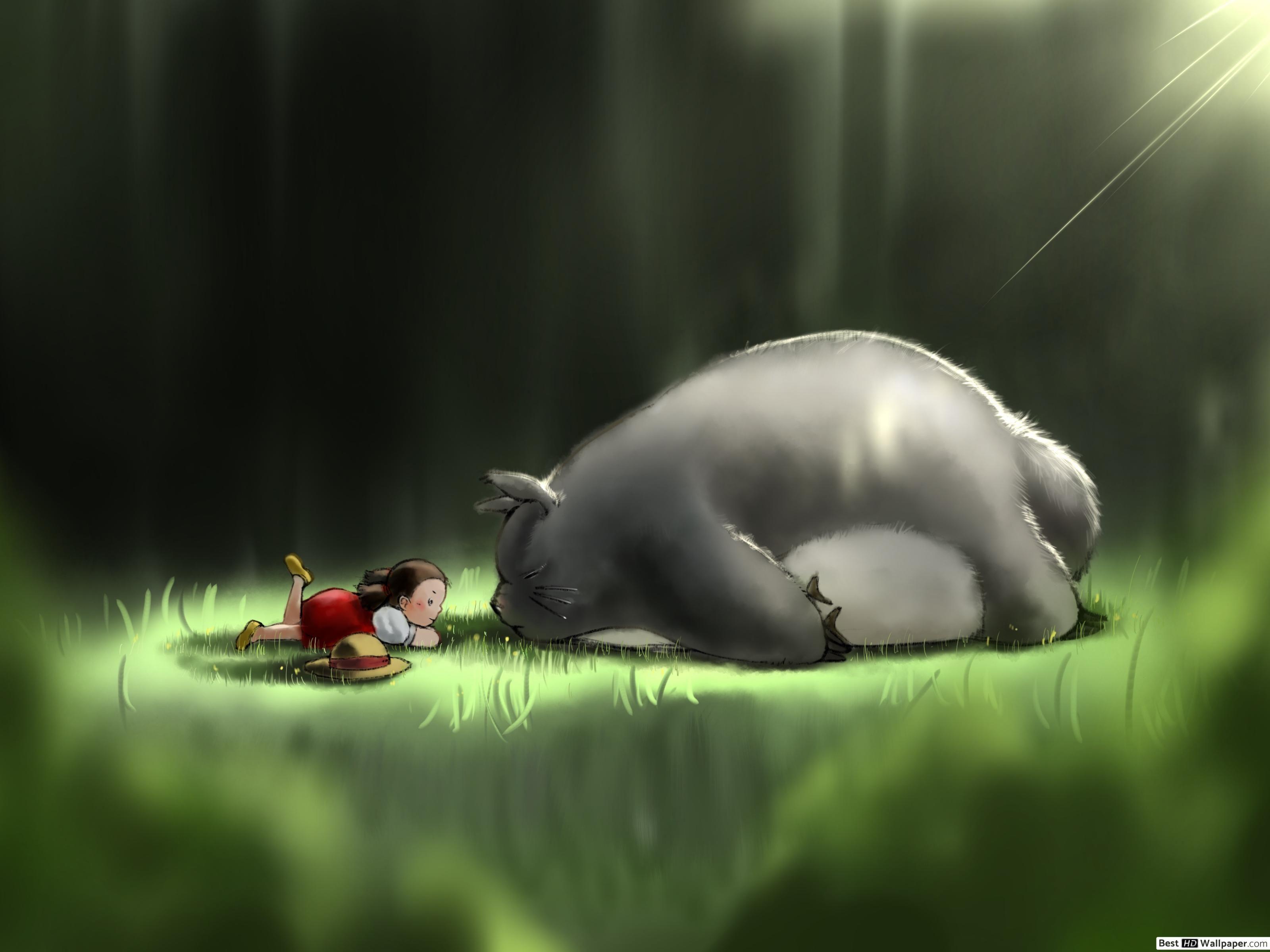 3200x2400 My Neighbor Totoro Kusakabe & Totoro HD wallpaper download