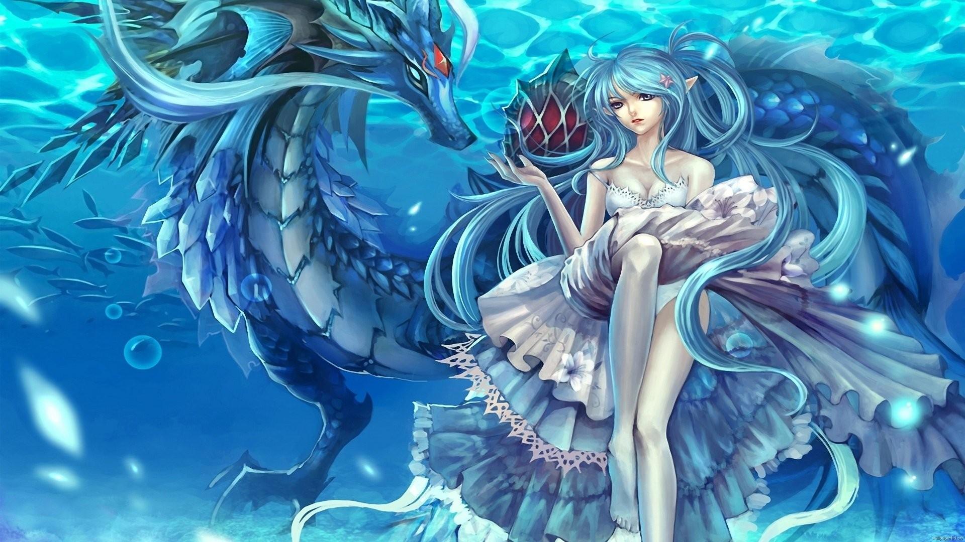 1920x1080 Water Dragon Wallpaper