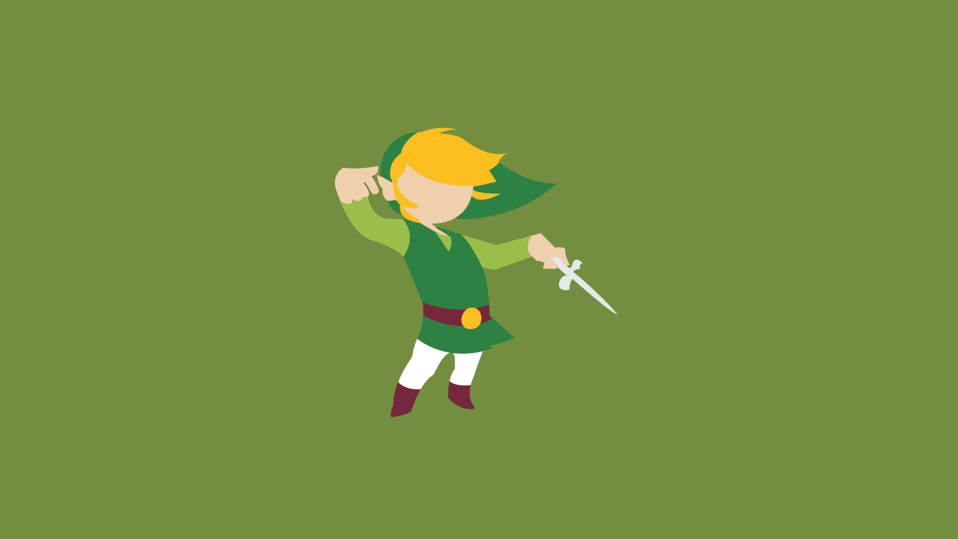 1920x1080 Free download Minimal Wind Waker Wallpaper