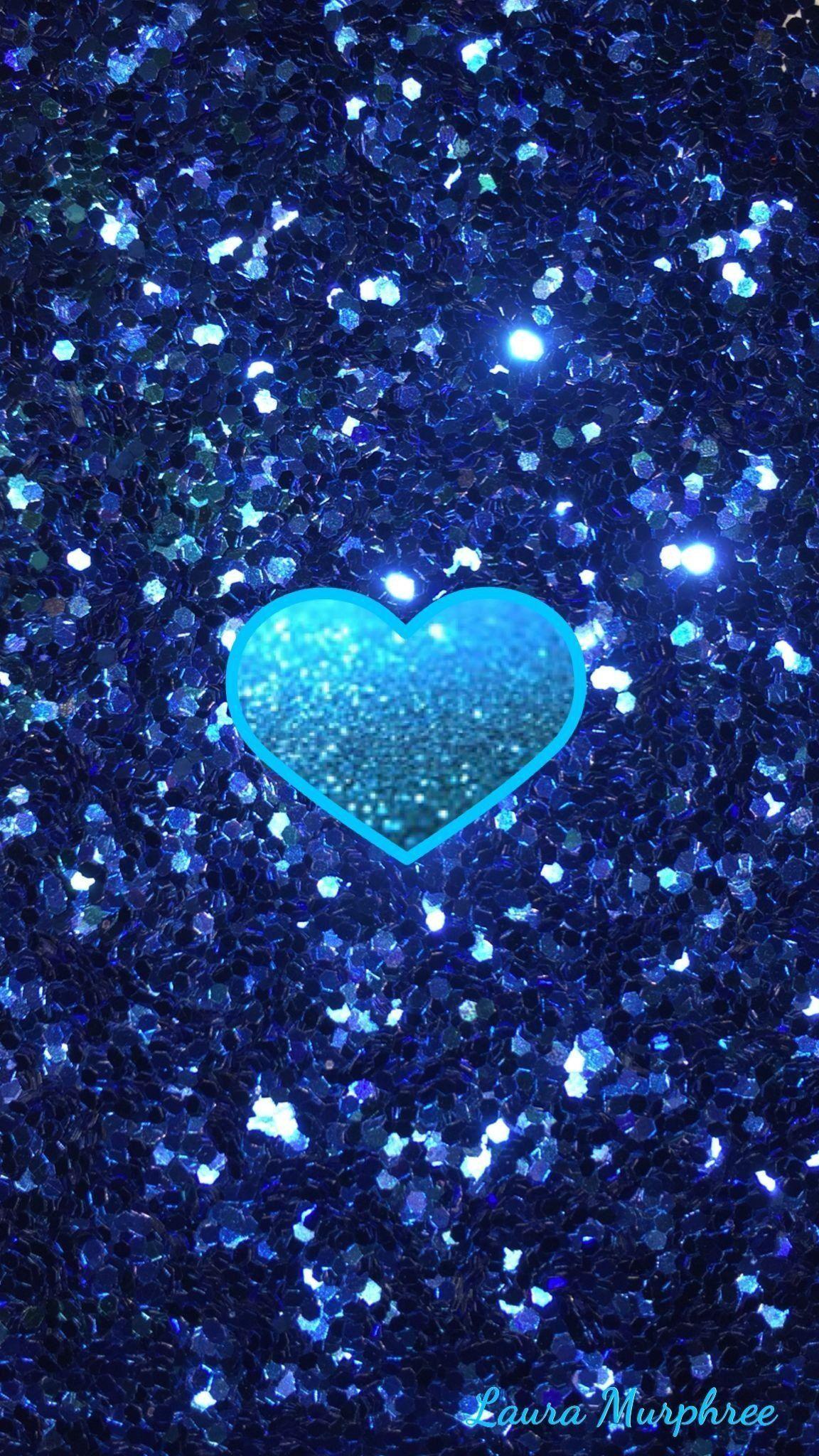 1152x2048 Royal Blue Blue Heart Wallpaper