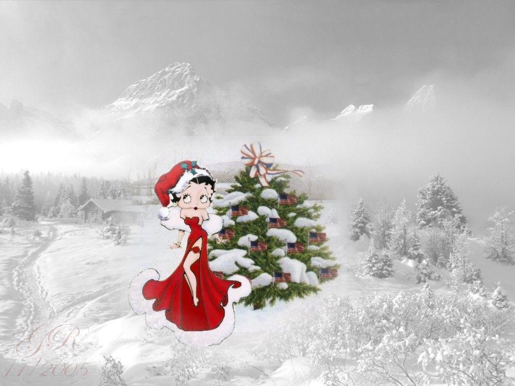1024x768 Betty Boop Picture Archive: Christmas wallpaper with Betty Boop