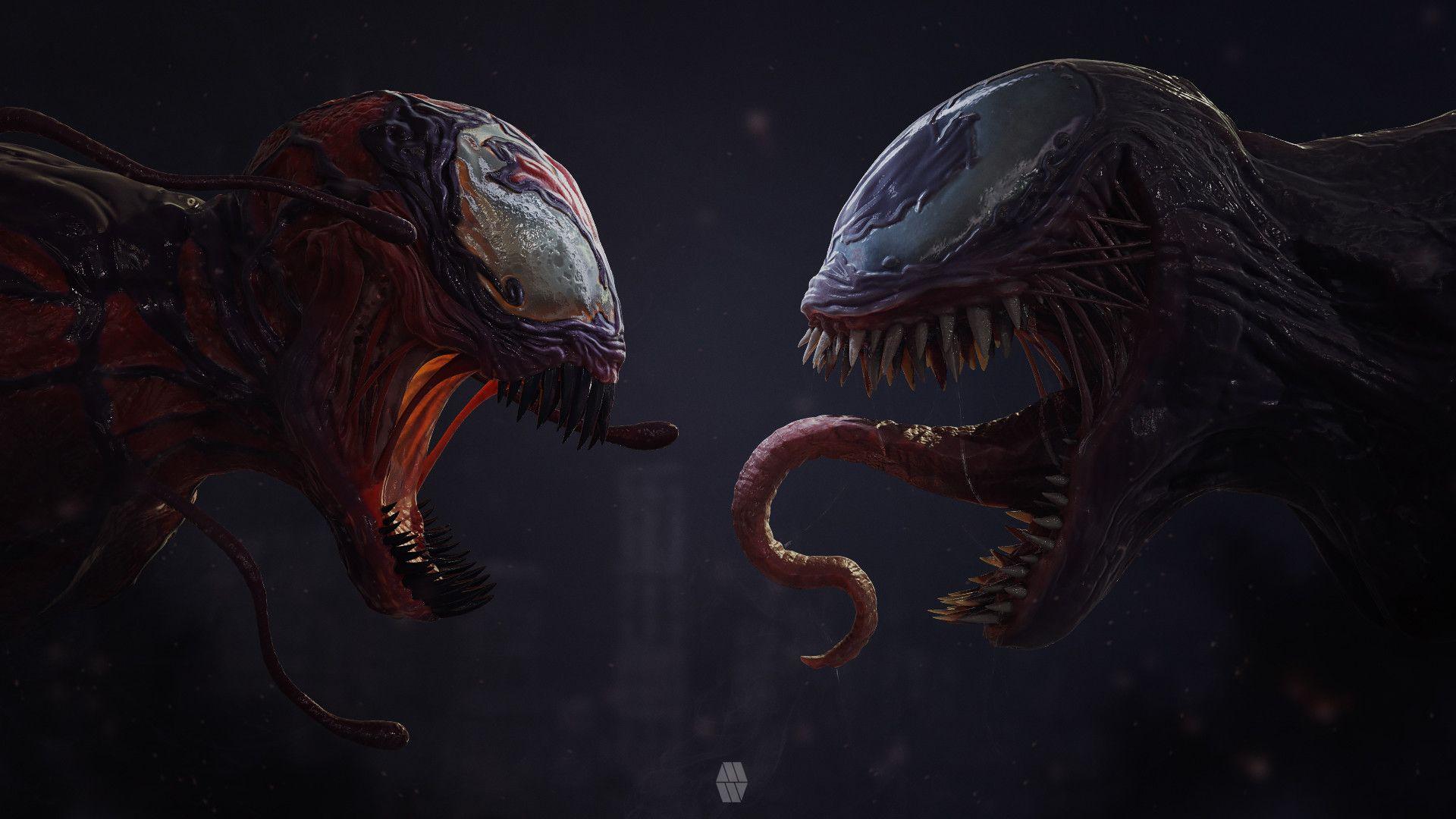1920x1080 Carnage Meets Venom, HD Superheroes, 4k Wallpaper, Image, Background, Photo and Picture