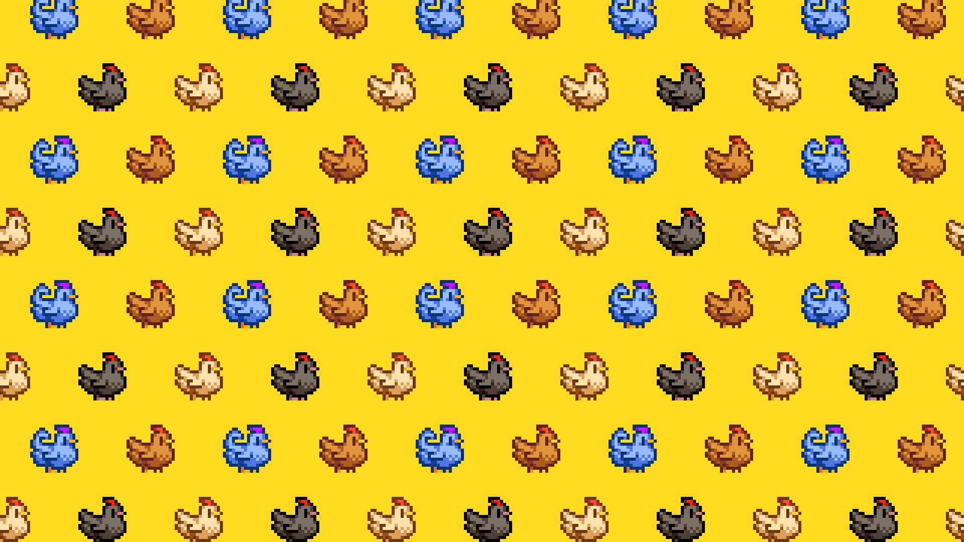 1920x1080 A wallpaper from the chickens of Stardew Valley!