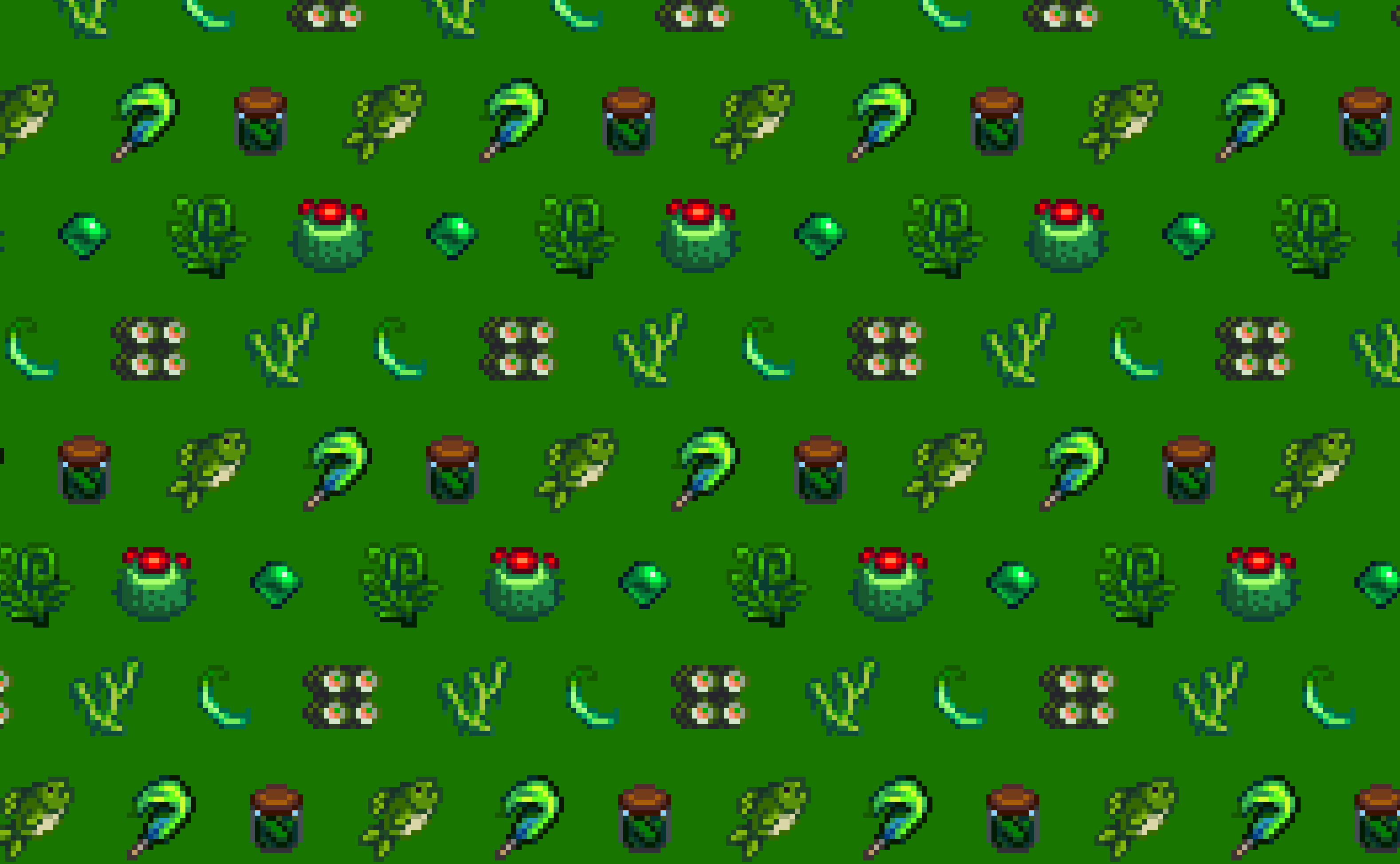 green wallpaper stardew