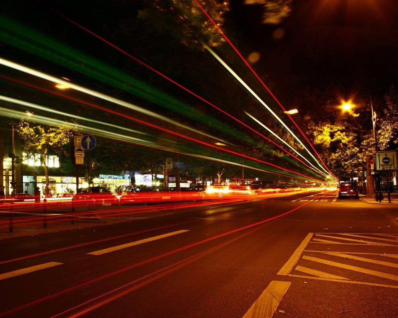 1280x1024 Download wallpaper 1280x1024 berlin, germany, night, traffic