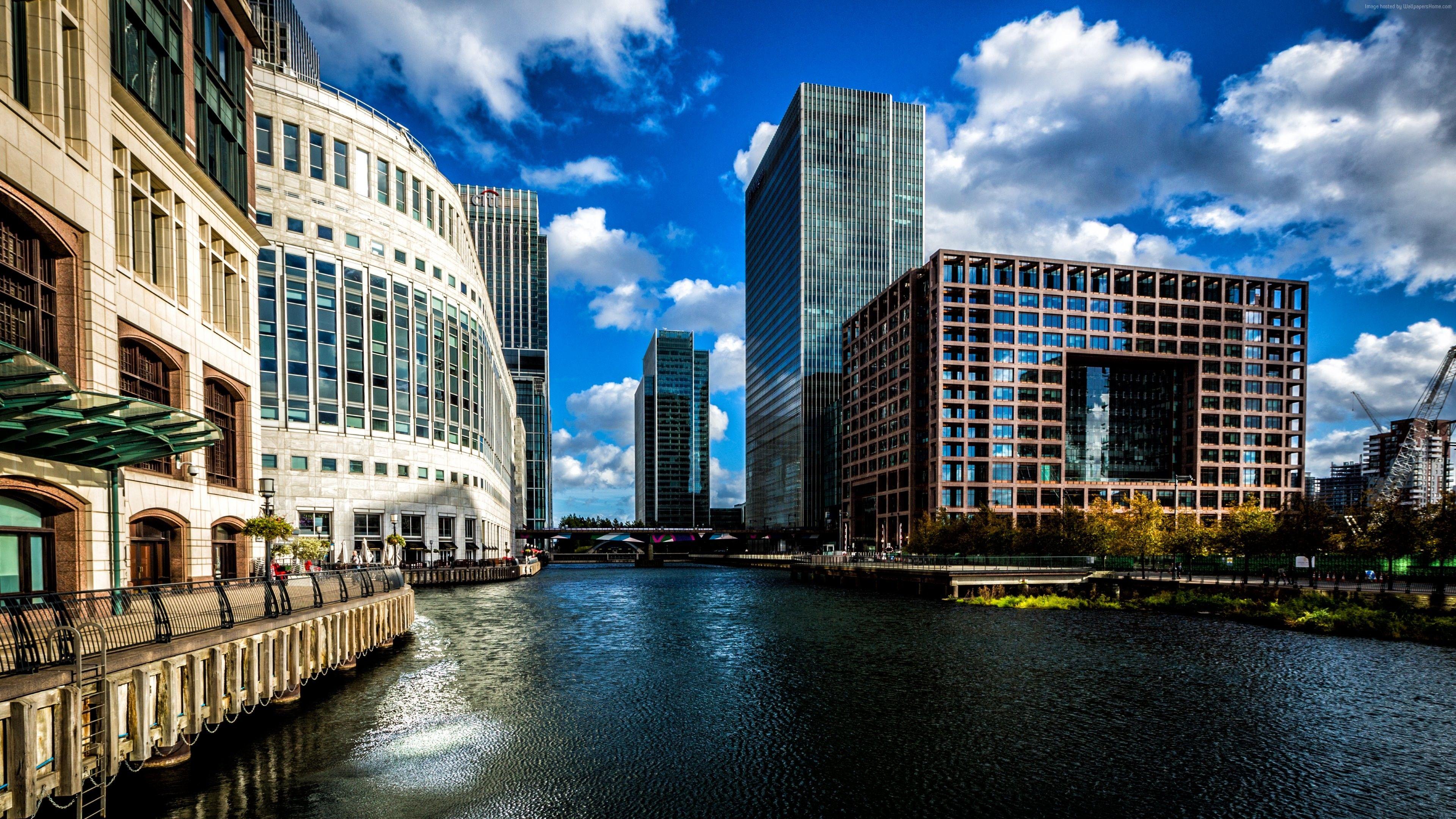 3840x2160 #Europe, #tourism, #London, #travel, #Canary Wharf. Mocah.org HD Desktop Wallpaper