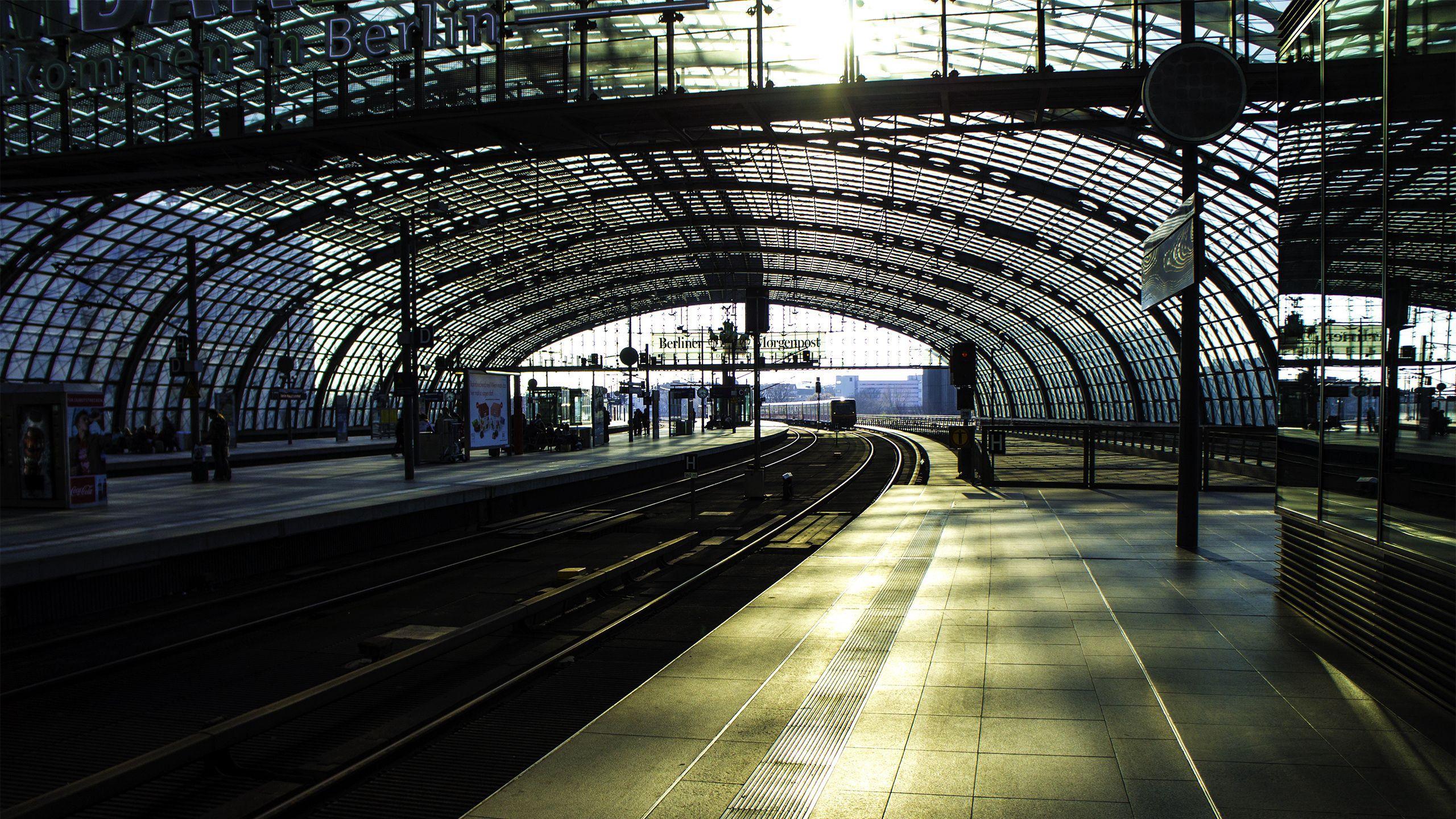 2560x1440 Download wallpaper 2560x1440 city, berlin, station, railway HD