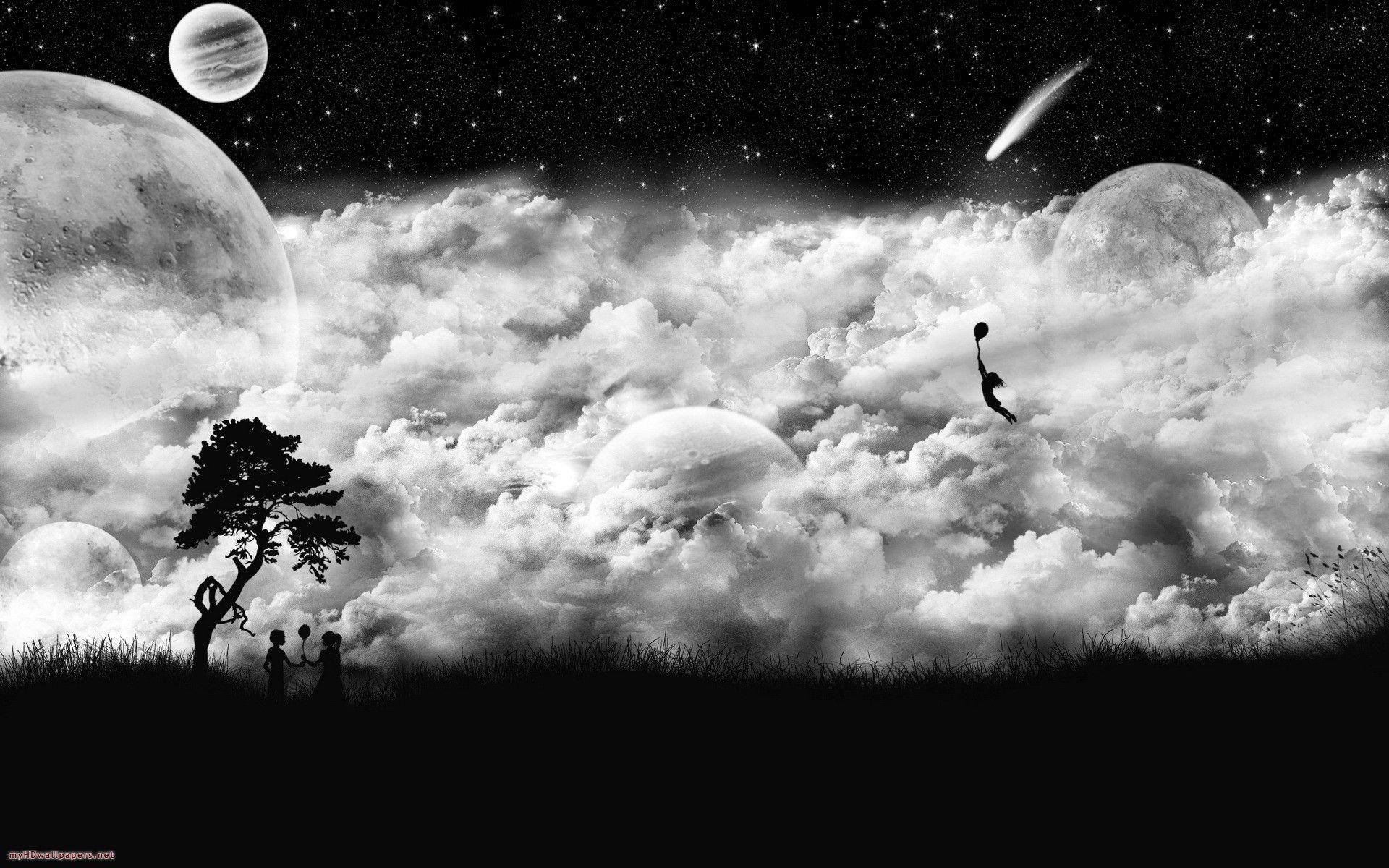 1920x1200 White Space Wallpaper