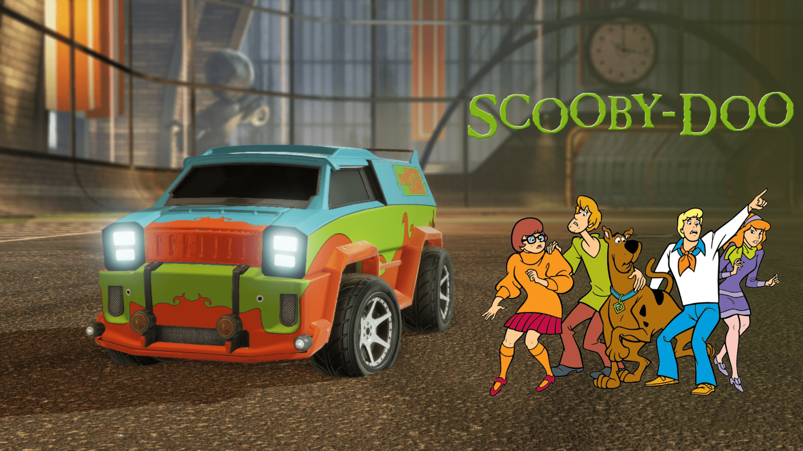 1600x900 Scooby Doo Mystery Machine. Rocket League Mods