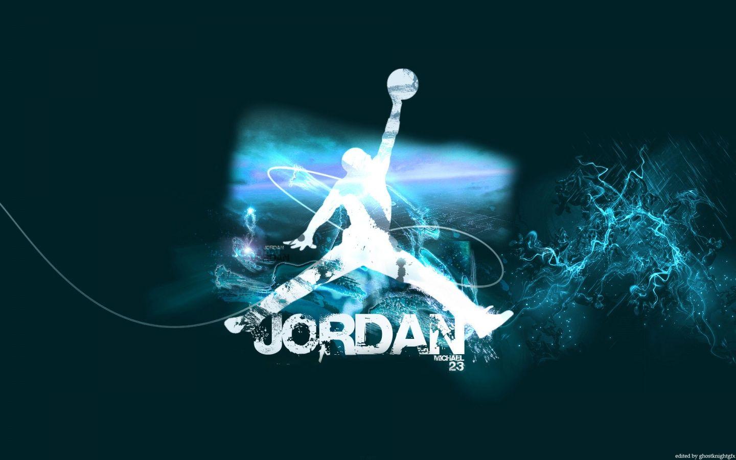 1440x900 jordans logo blue logo wallpaper, Jordan