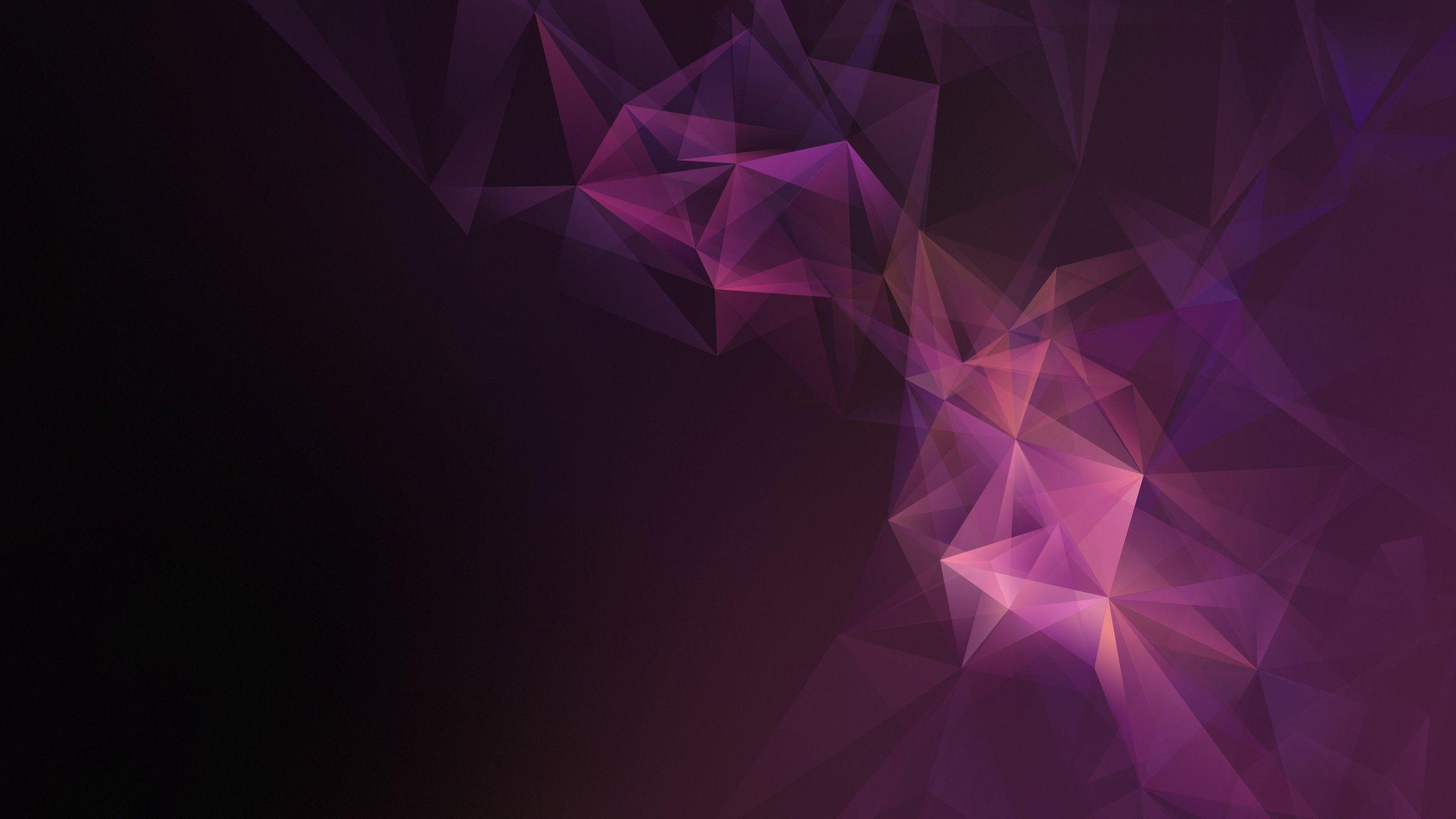 2560x1440 Wallpaper Samsung Galaxy S Pink, Low poly, Smoke, Stock, HD