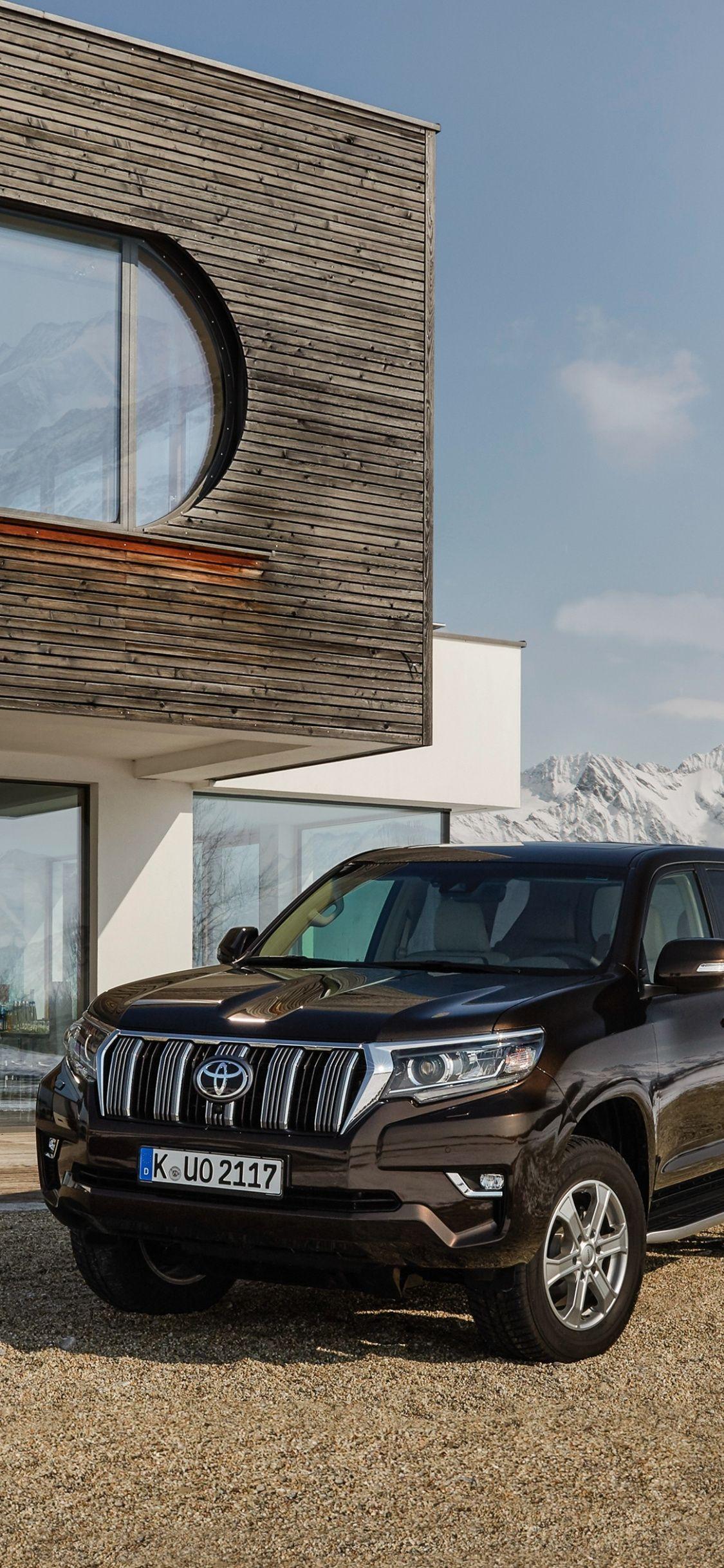 1125x2436 Toyota Land Cruiser, Black, Suv, Wallpaper Cruiser Prado