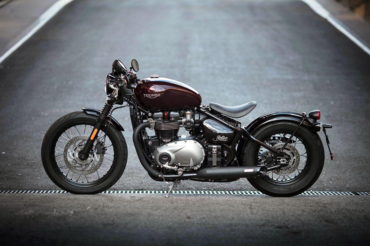 1280x853 Desktop Wallpaper Triumph 2017 Bonneville Bobber Motorcycles Side