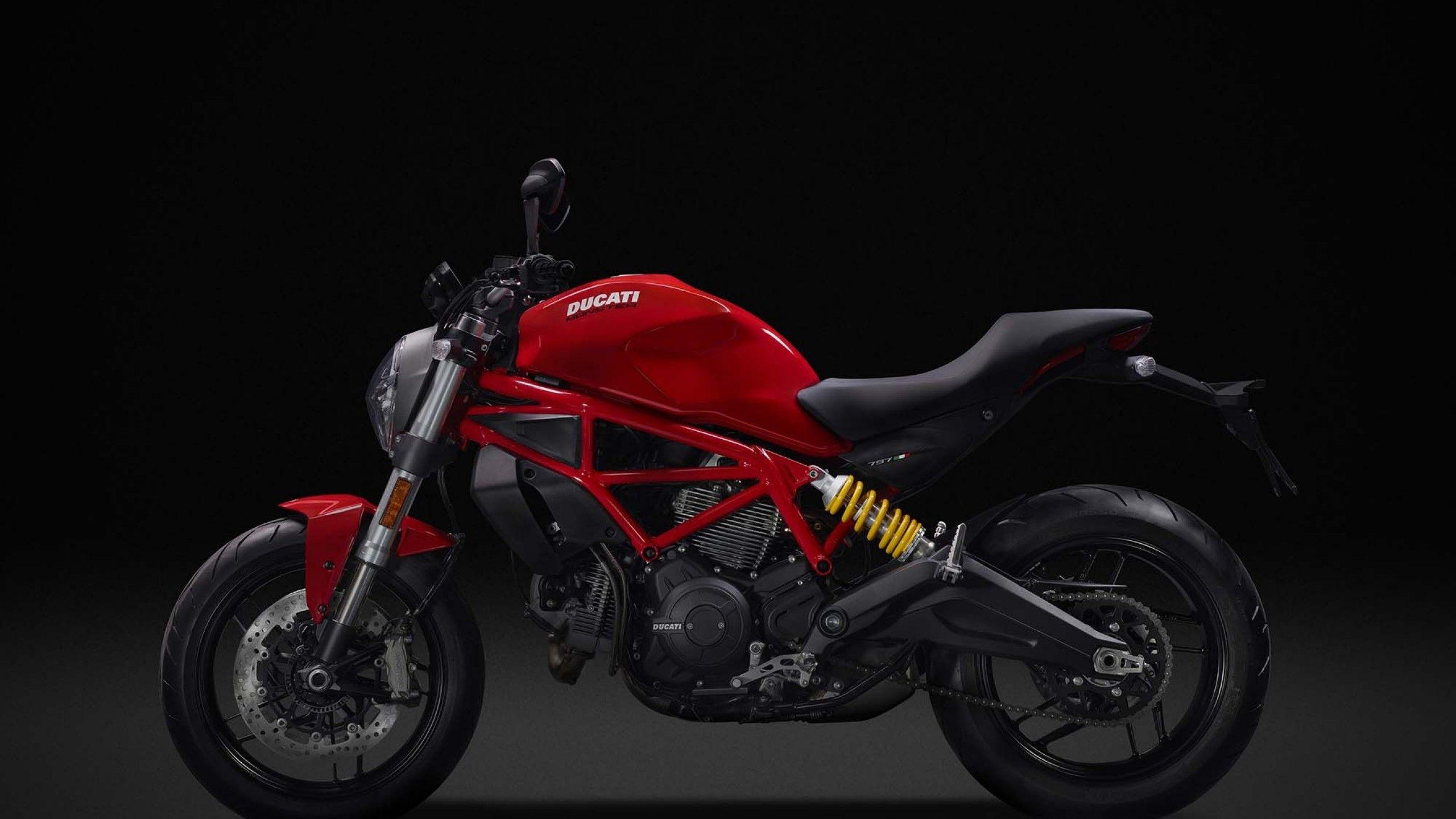 2560x1440 Motorcycle Ducati Monster side view wallpaper and image