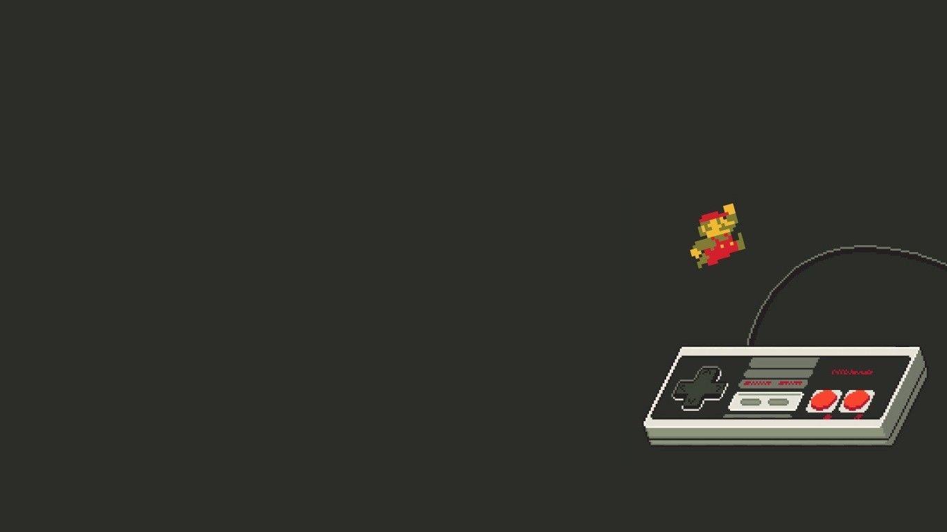 1366x768 #Nintendo Entertainment System, #retro games, #minimalism