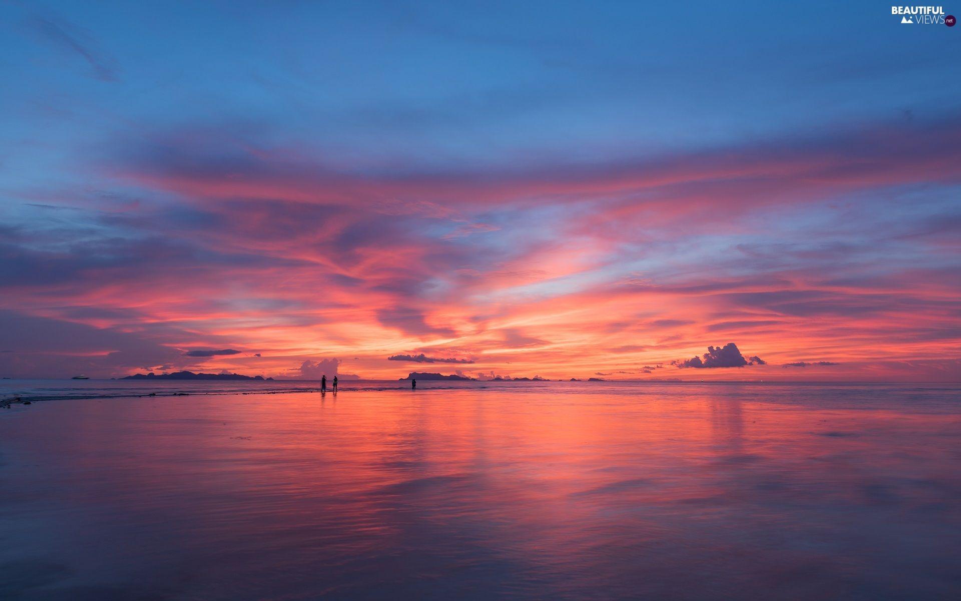 1920x1200 Great Sunsets, color, Sky, sea views wallpaper: 1920x1200