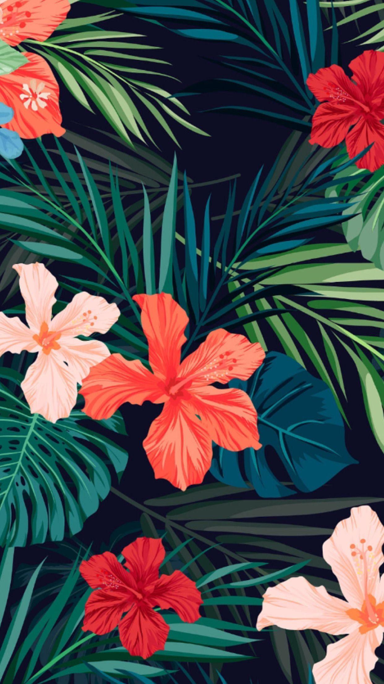 1242x2208 Papel De Parede iPhone Wallpaper Tropical, Pattern