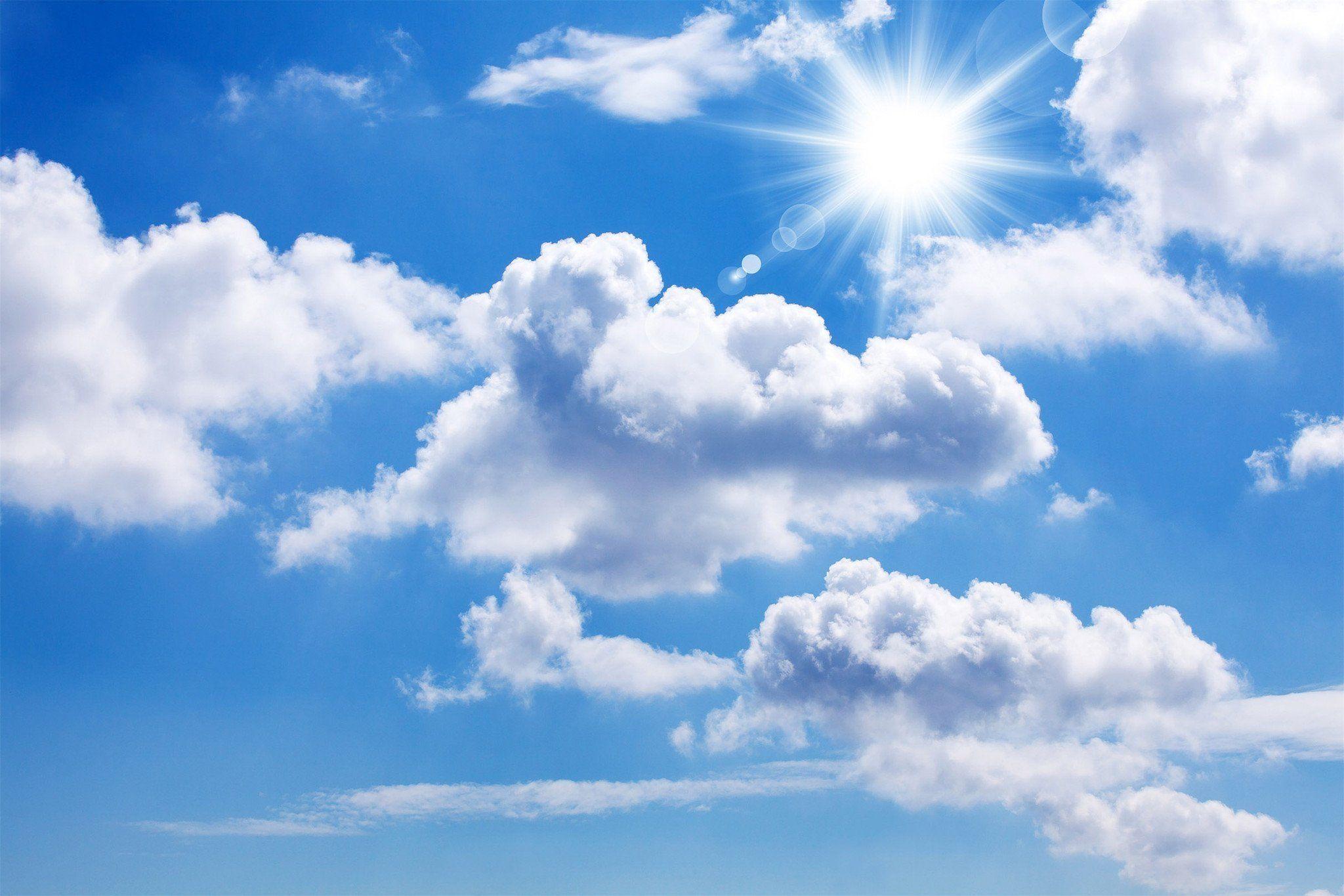 2048x1365 Sunny Blue Sky White Clouds. Sky photography nature