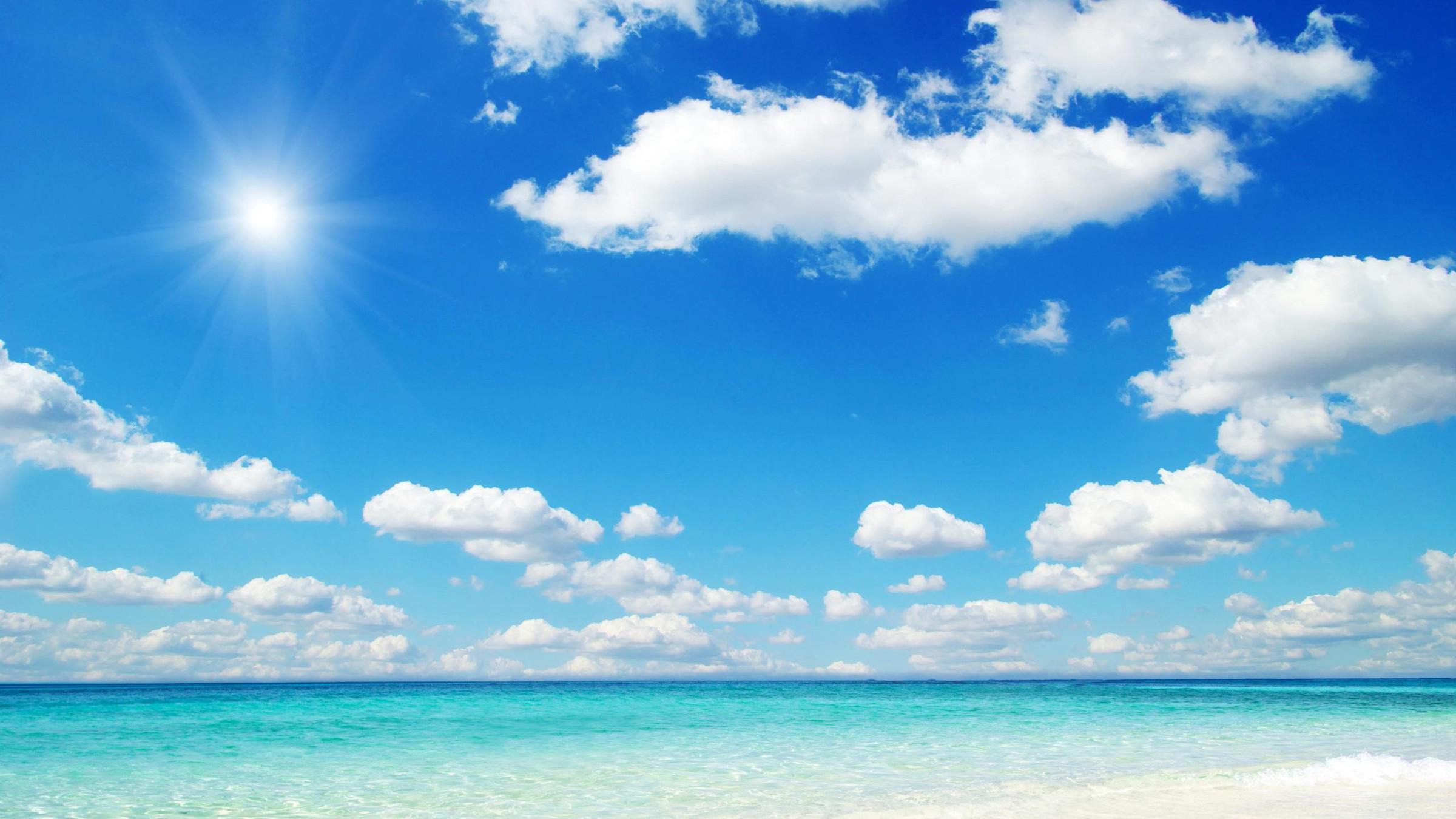 2400x1350 Id: Sunny sky background, picture download to your desktop