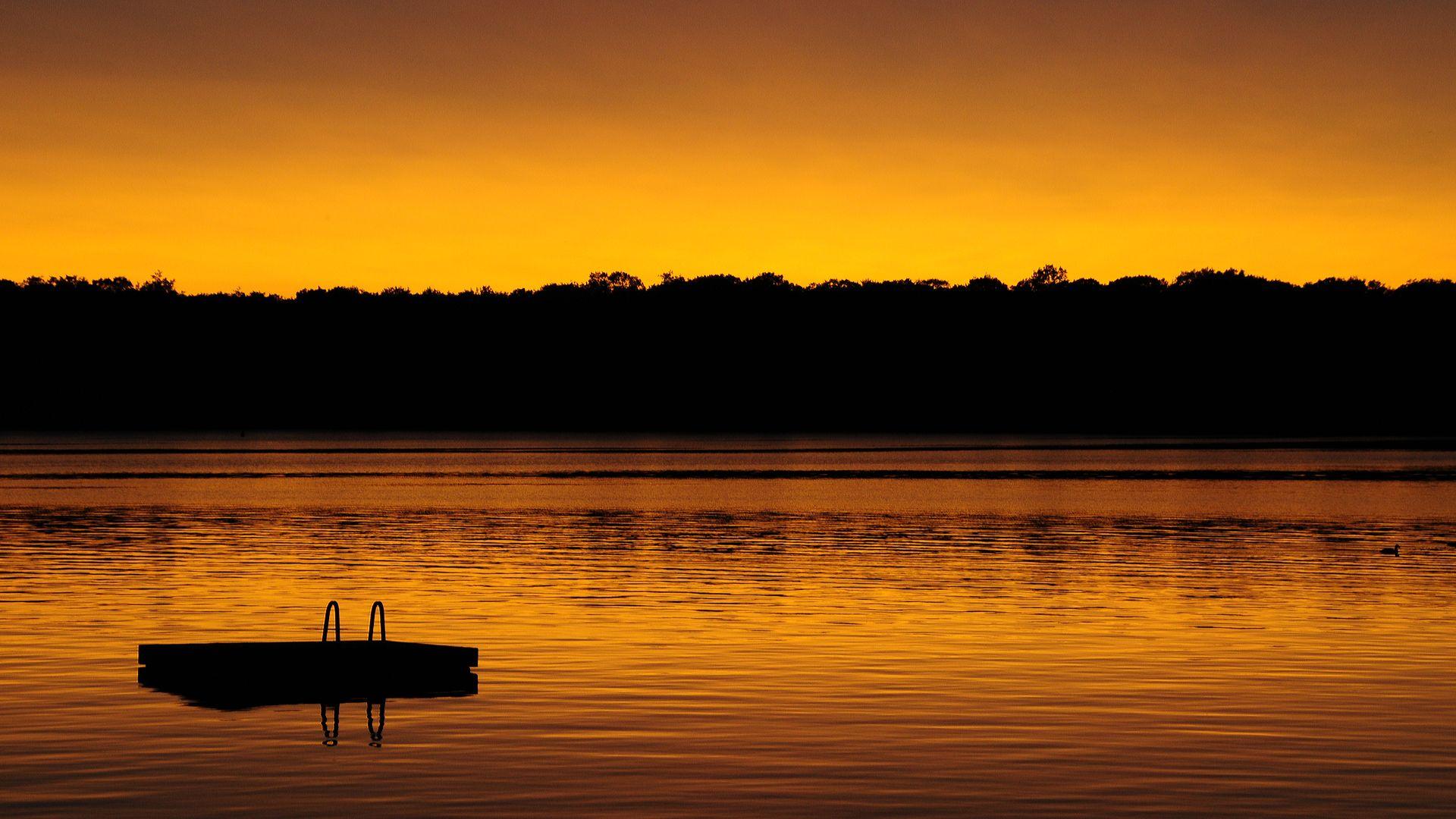 1920x1080 Download Wallpaper lake canada gold ontario, 1920x Gold Sky