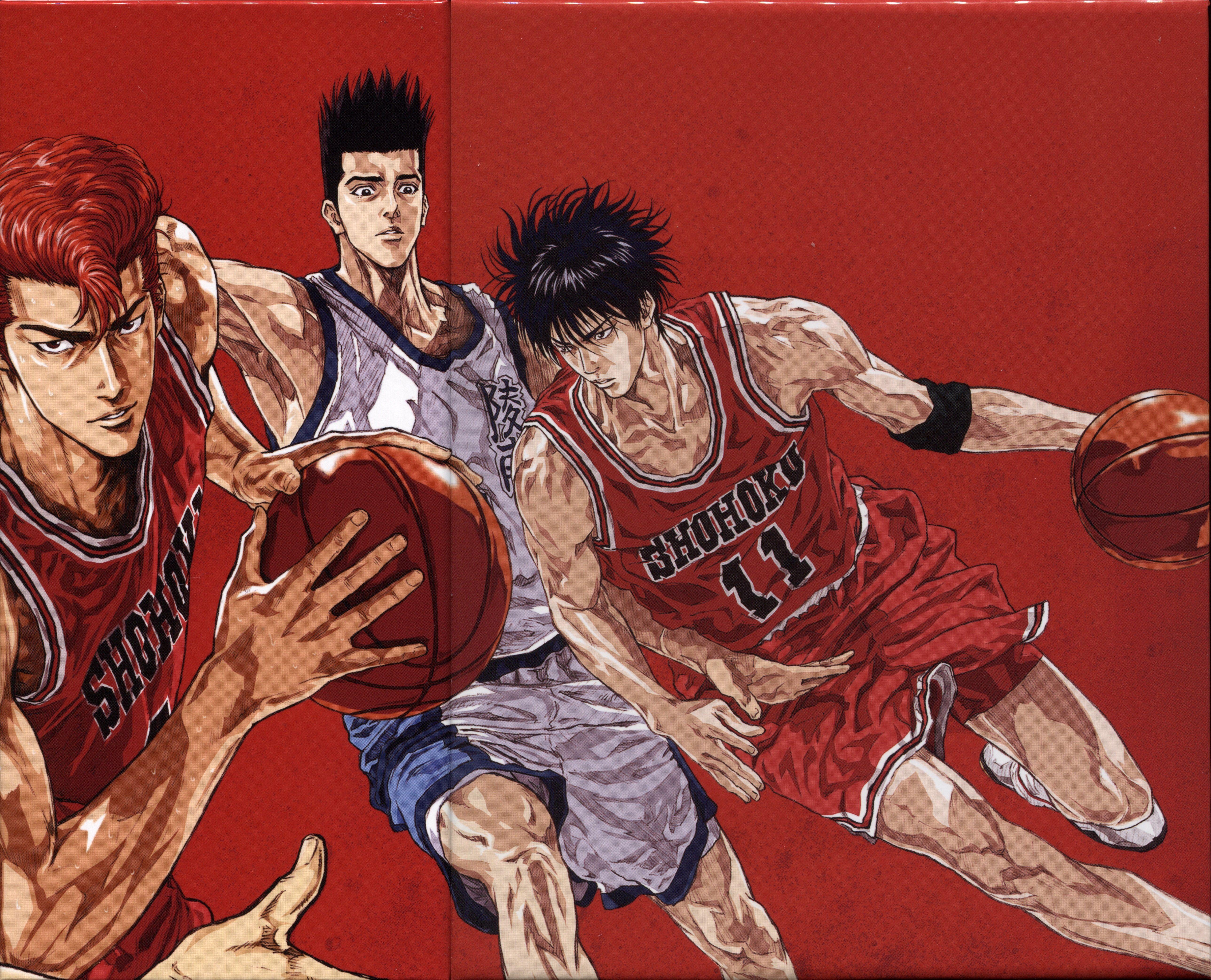 5152x4168 Hình nền các chàng trai trong nhóm bóng rổ thể thao Anime Slam Dunk Series Hanamichi Sakuragi Character Akira Sendo hình nền.  5152x4168