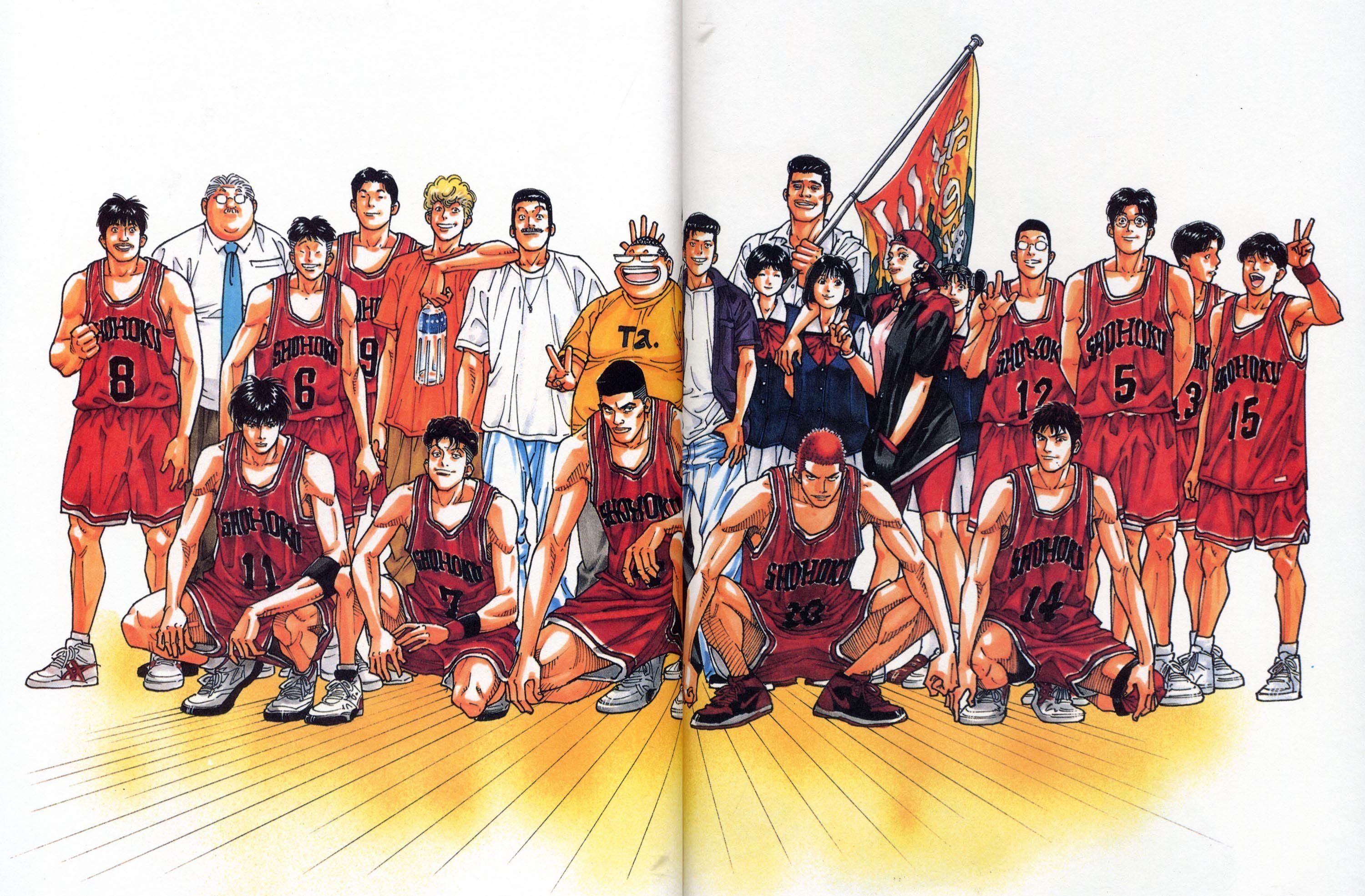3000x1970 Anime sports basketball group guys Slam Dunk Series wallpaper