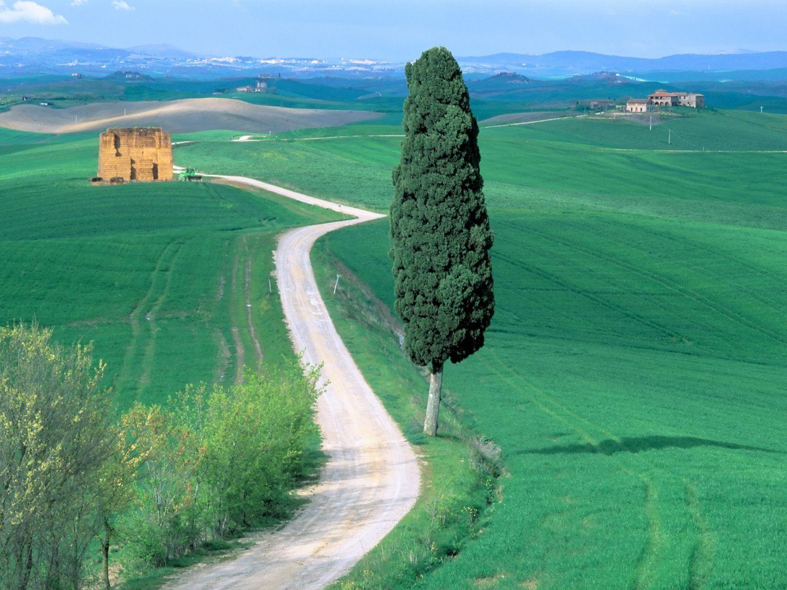 1600x1200 Country Road Tuscany Wallpaper Italy World Wallpaper in jpg