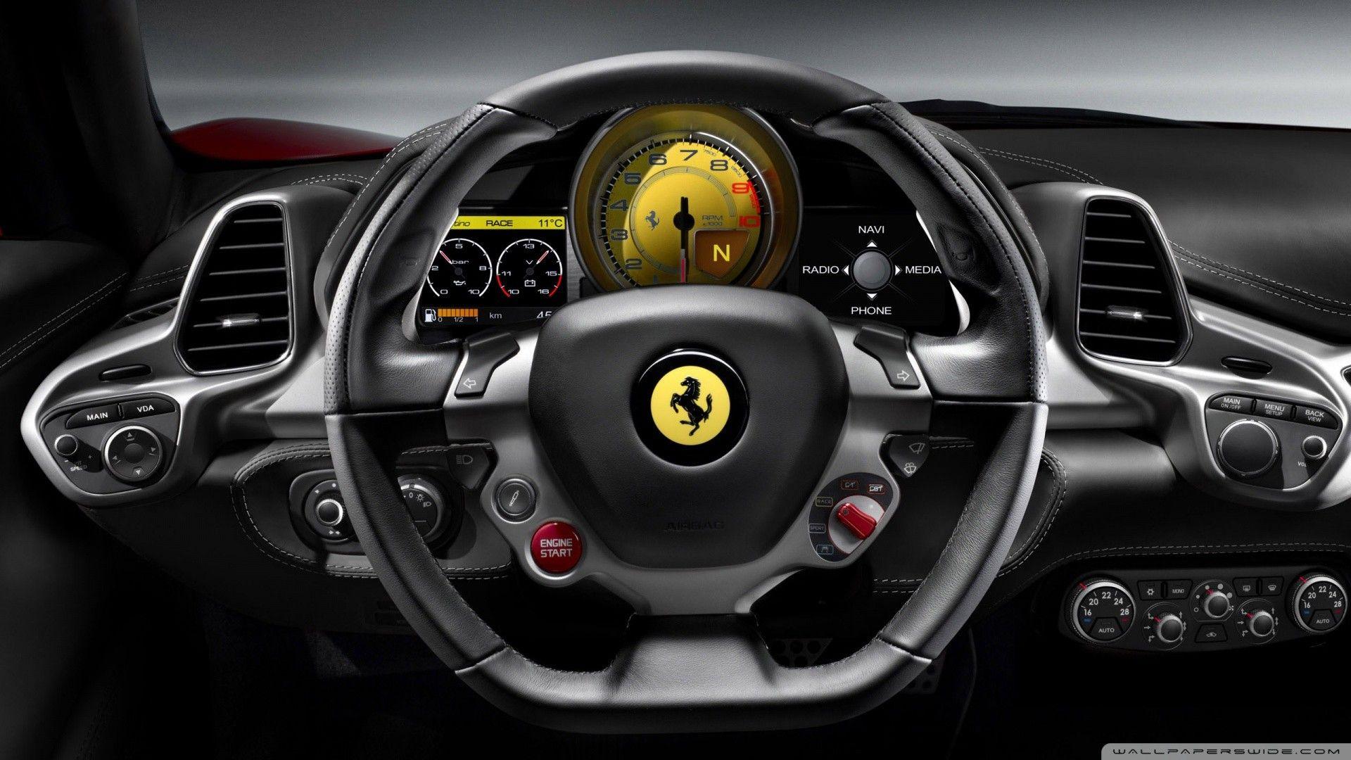 1920x1080 Ferrari, wheel, steering, image, italia, desktop, wallpaper