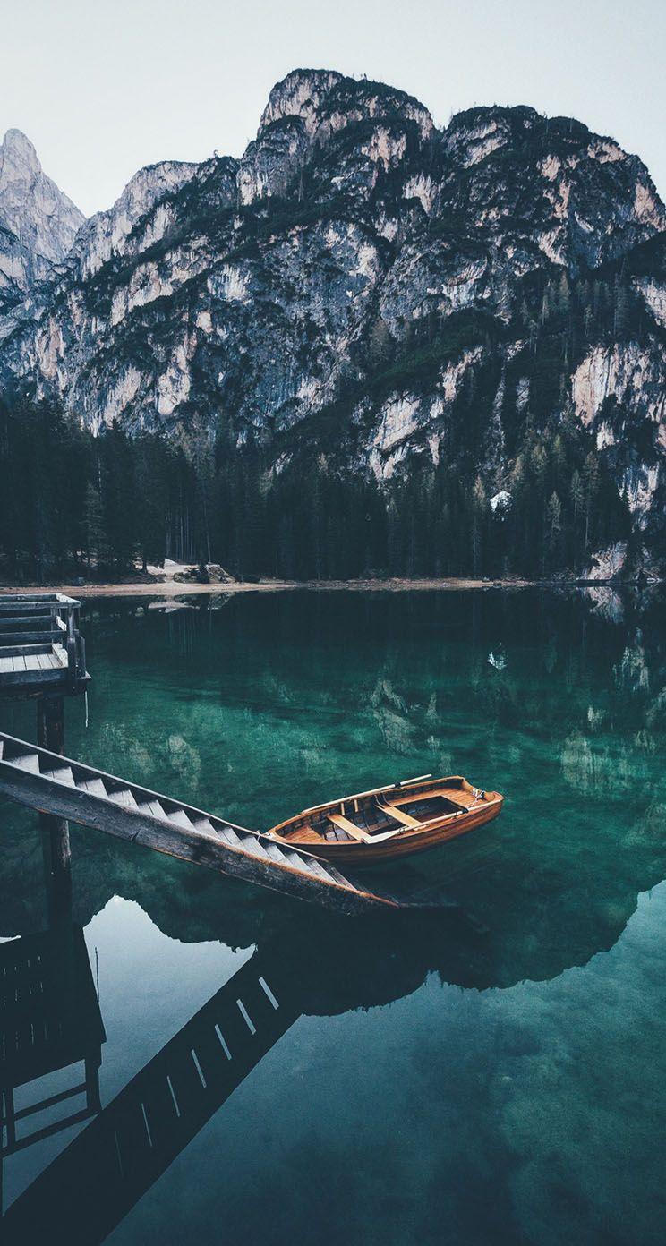 744x1392 The iPhone Wallpaper Lonely boat