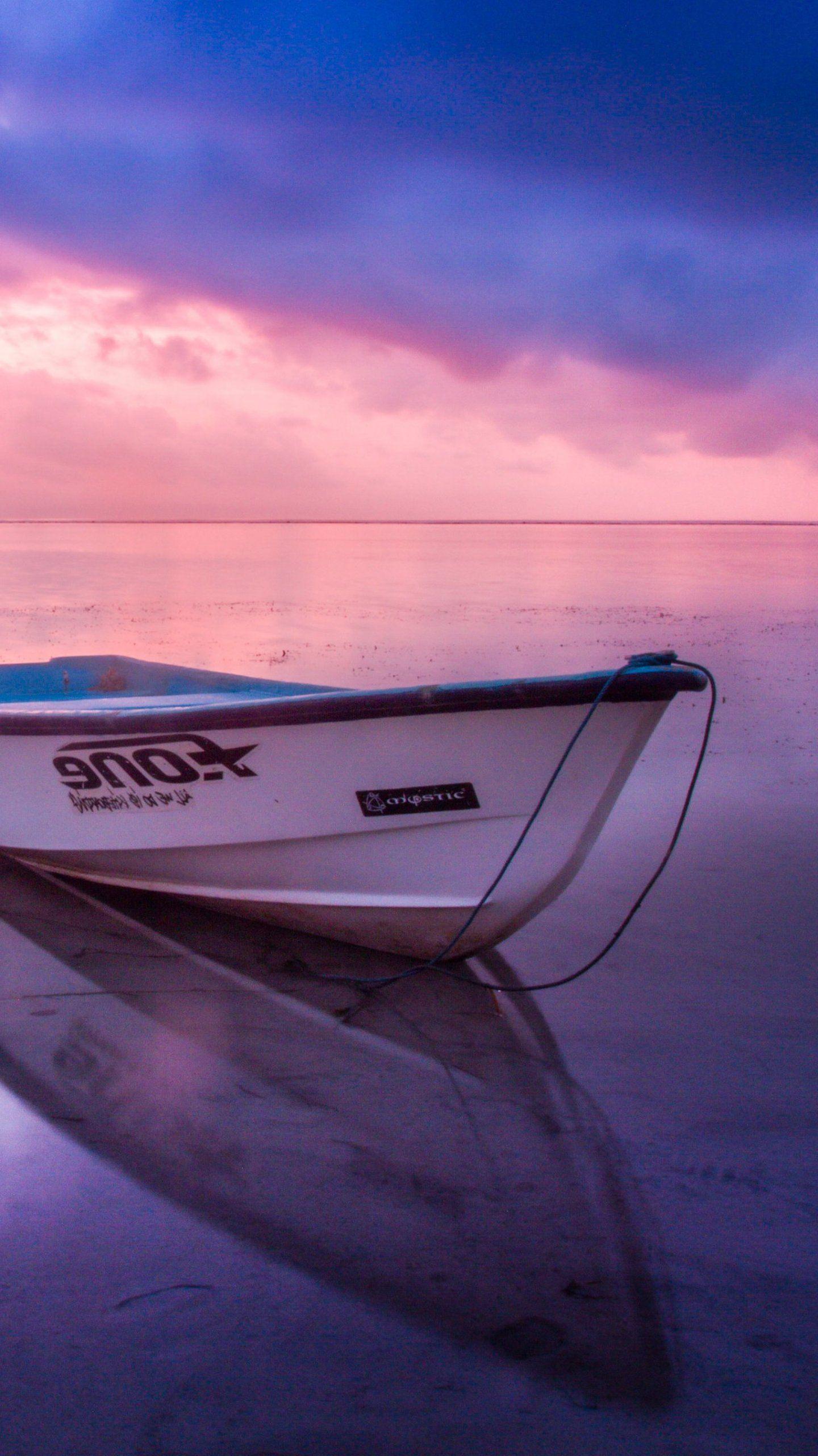 1440x2560 Boat in Sunrise Wallpaper, Android & Desktop Background