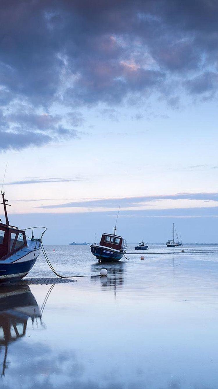 750x1334 Free download Fishing boats on the beach iPhone 6 Wallpaper HD