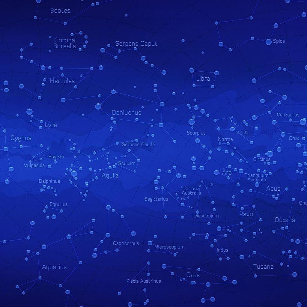 1024x1024 Star Chart iPad Wallpaper Free Download