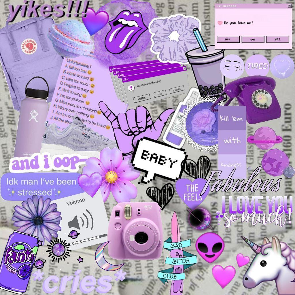 1024x1024 Purple VSCO Girl Wallpaper