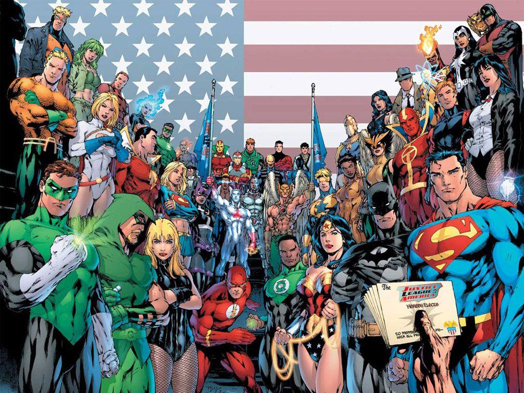 1024x768 Justice Society of America Wallpaper