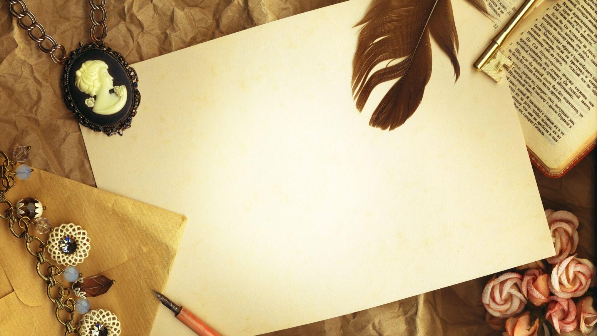 1920x1080 Book Vintage Paper Background Wallpaper