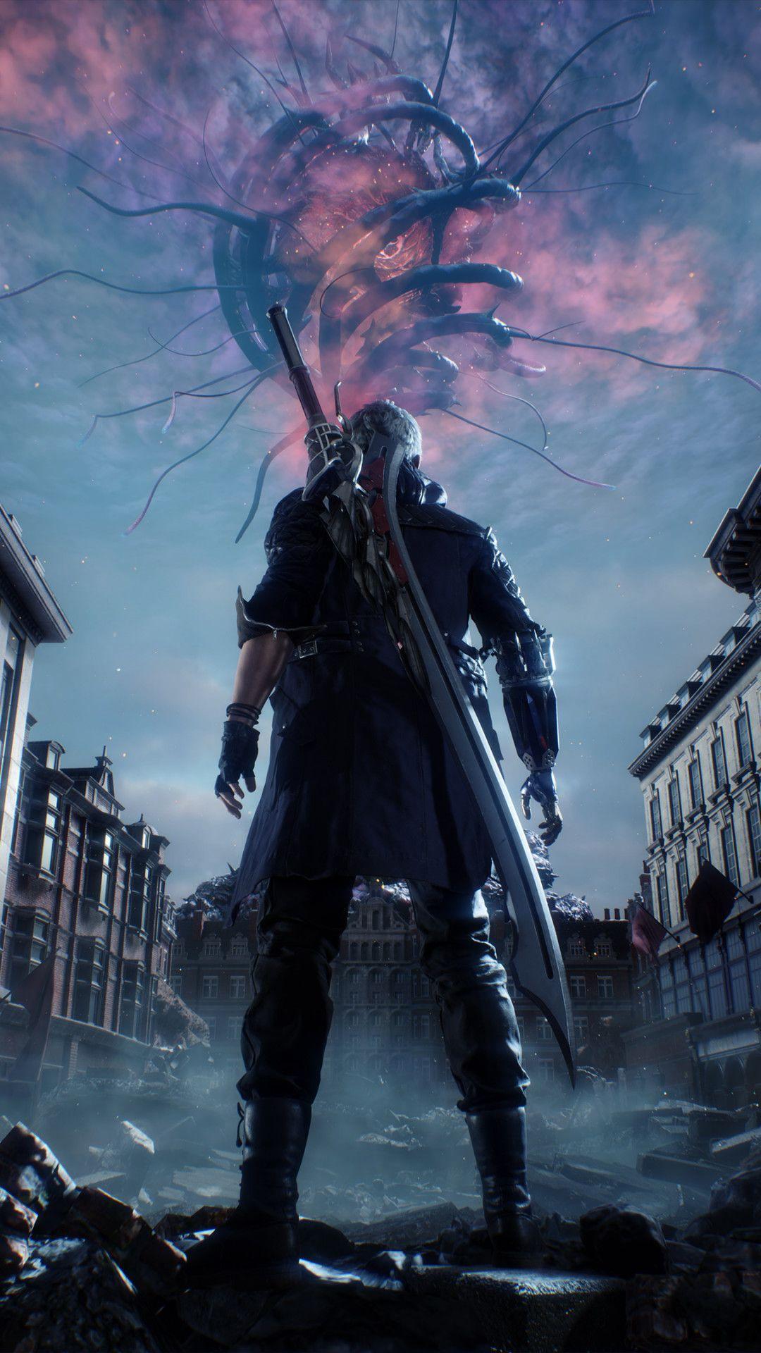 1080x1920 Download wallpaper: Nero from Devil May Cry 5 1080x1920