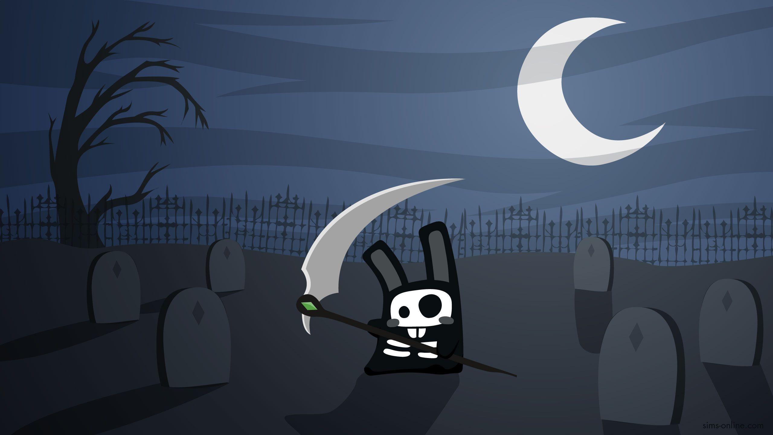 2560x1440 Exclusive Grim Bunny Wallpaper