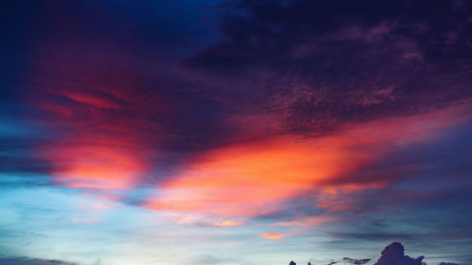 1600x900 Red Cloudy Sky Sunset 4k 1600x900 Resolution HD 4k