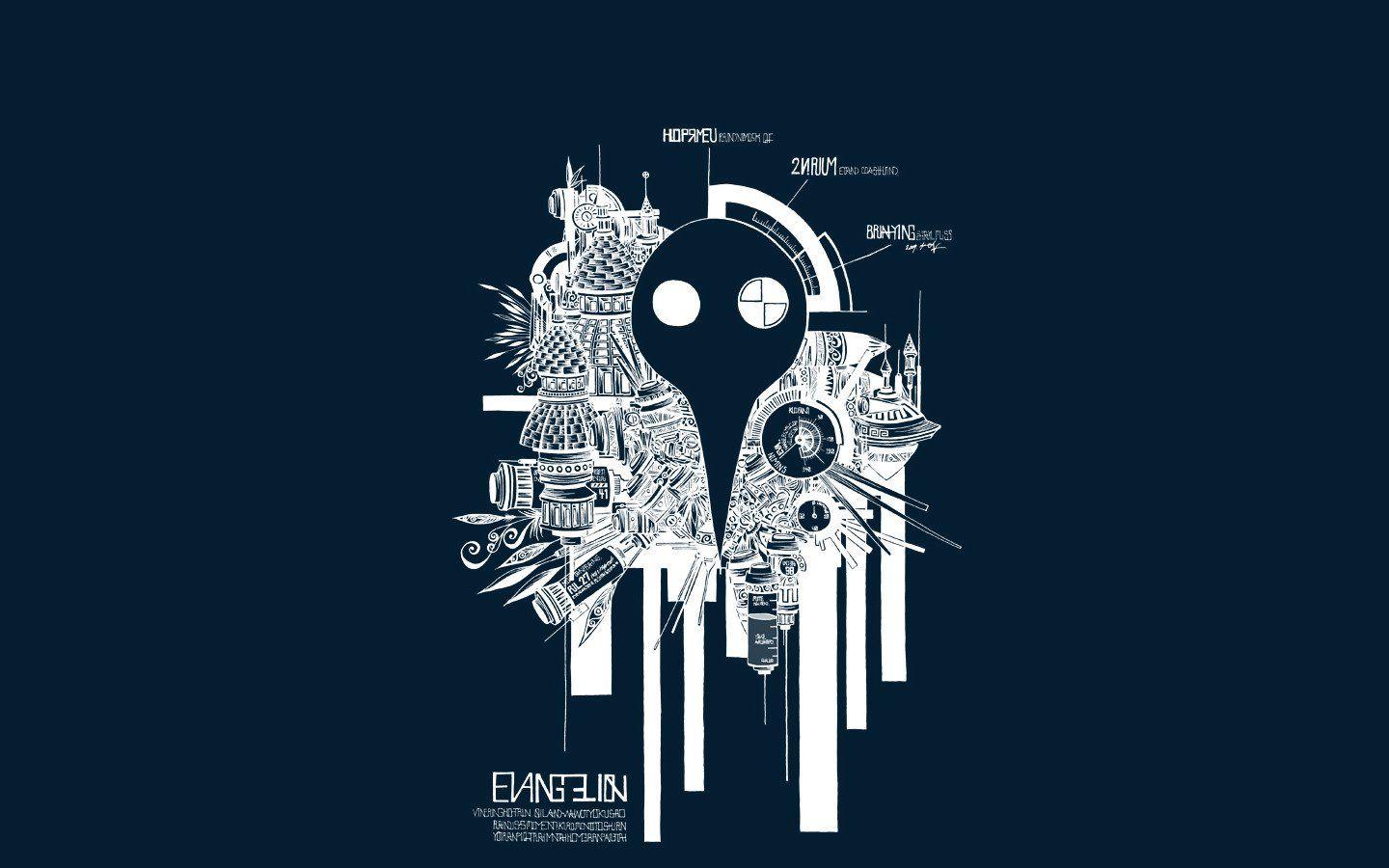 1440x900 Neon Genesis Evangelion, Minimalism HD Wallpaper / Desktop and Mobile Image & Photo