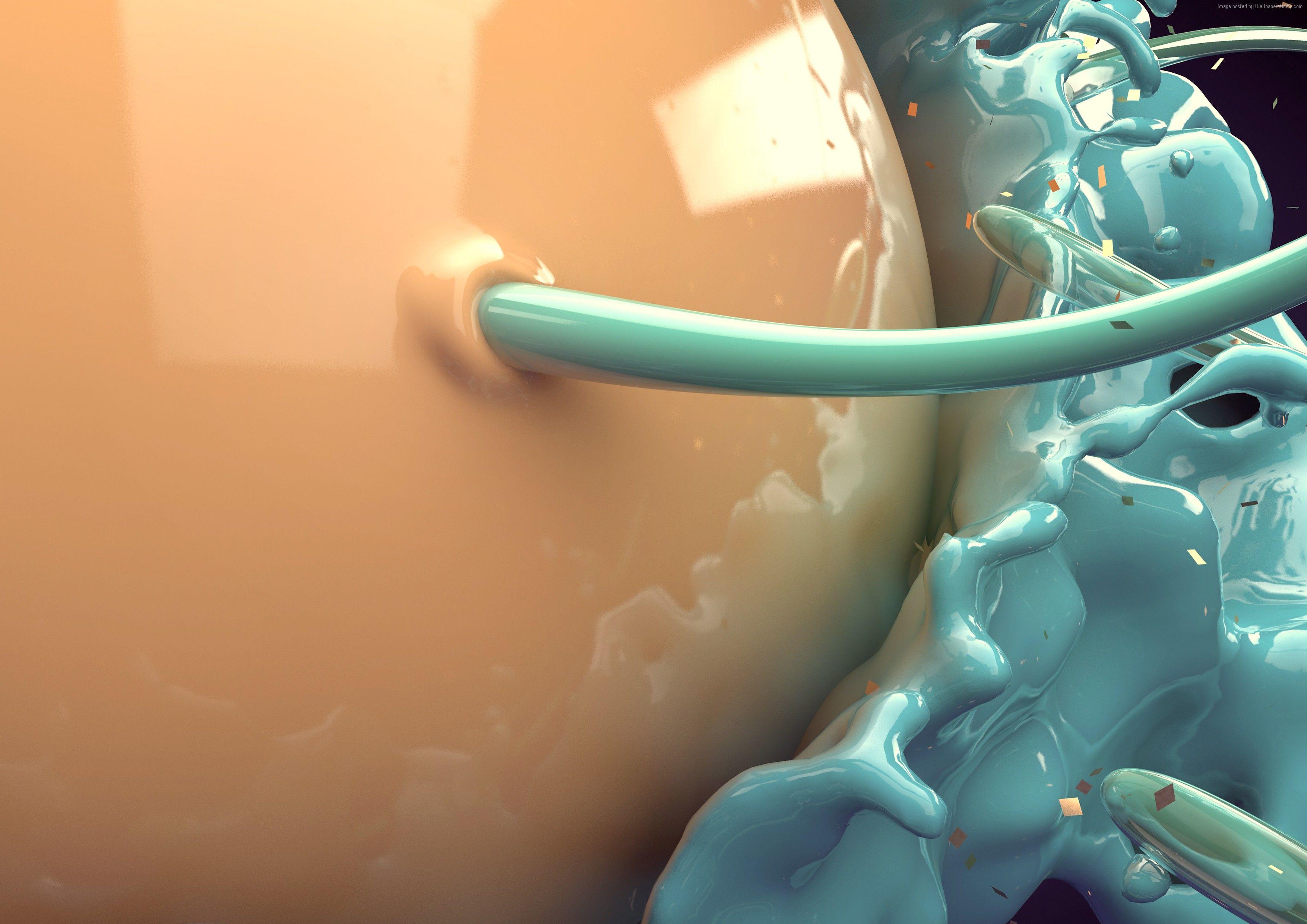 3508x2480 Wallpaper abstract, shape, 3D, 5k, 4k wallpaper, OS