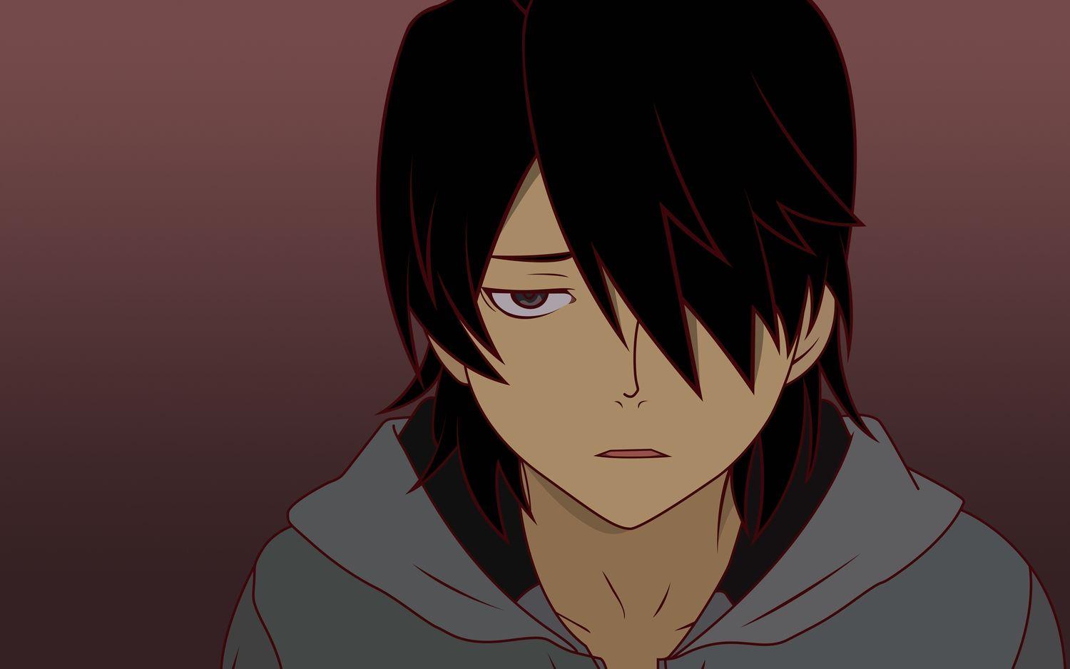 1500x938 all male araragi koyomi bakemonogatari black hair close male