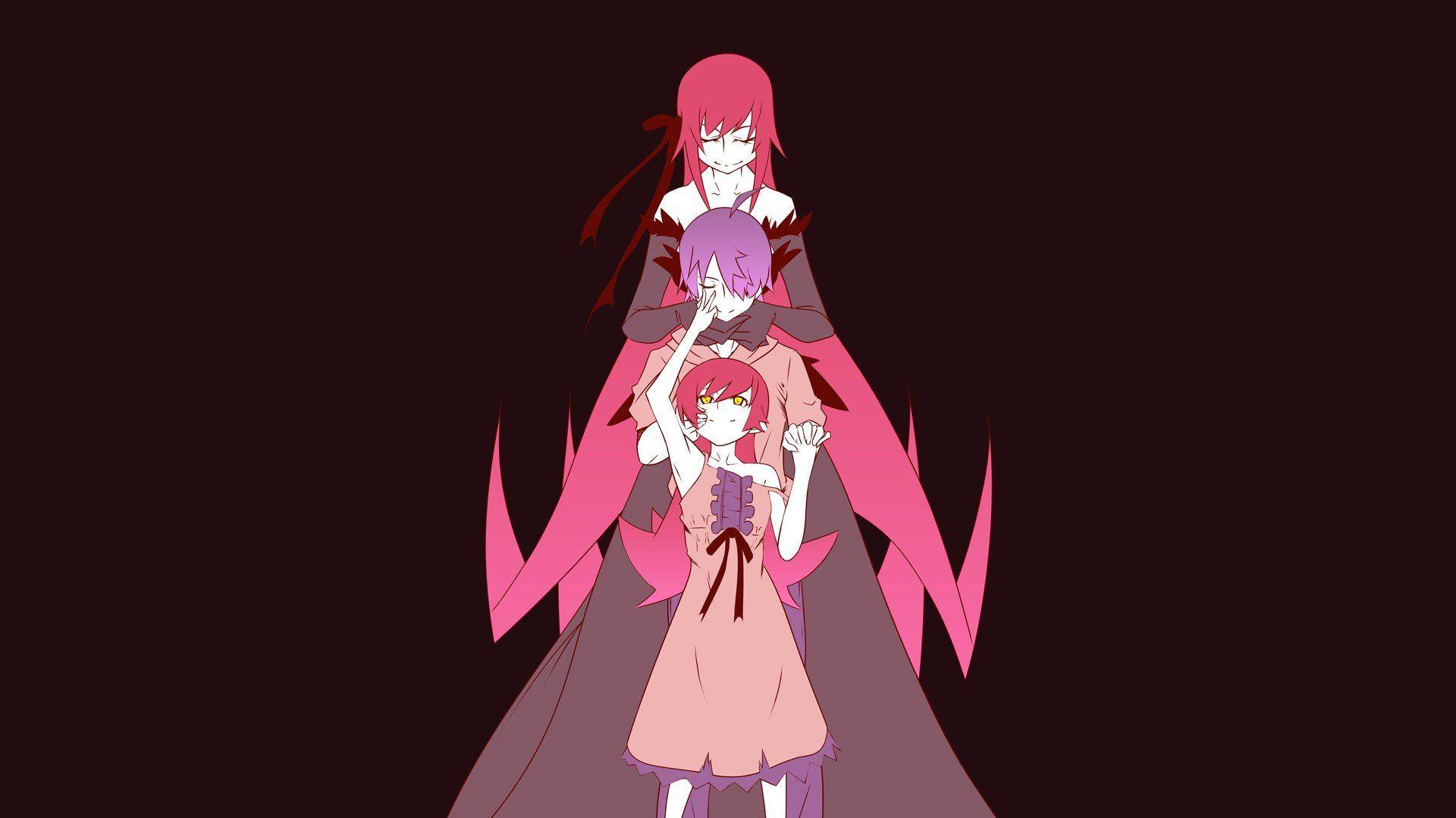 1920x1080 colorful, Anime, Monogatari Series, Oshino Shinobu, Araragi Koyomi HD Wallpaper / Desktop and Mobile Image & Photo