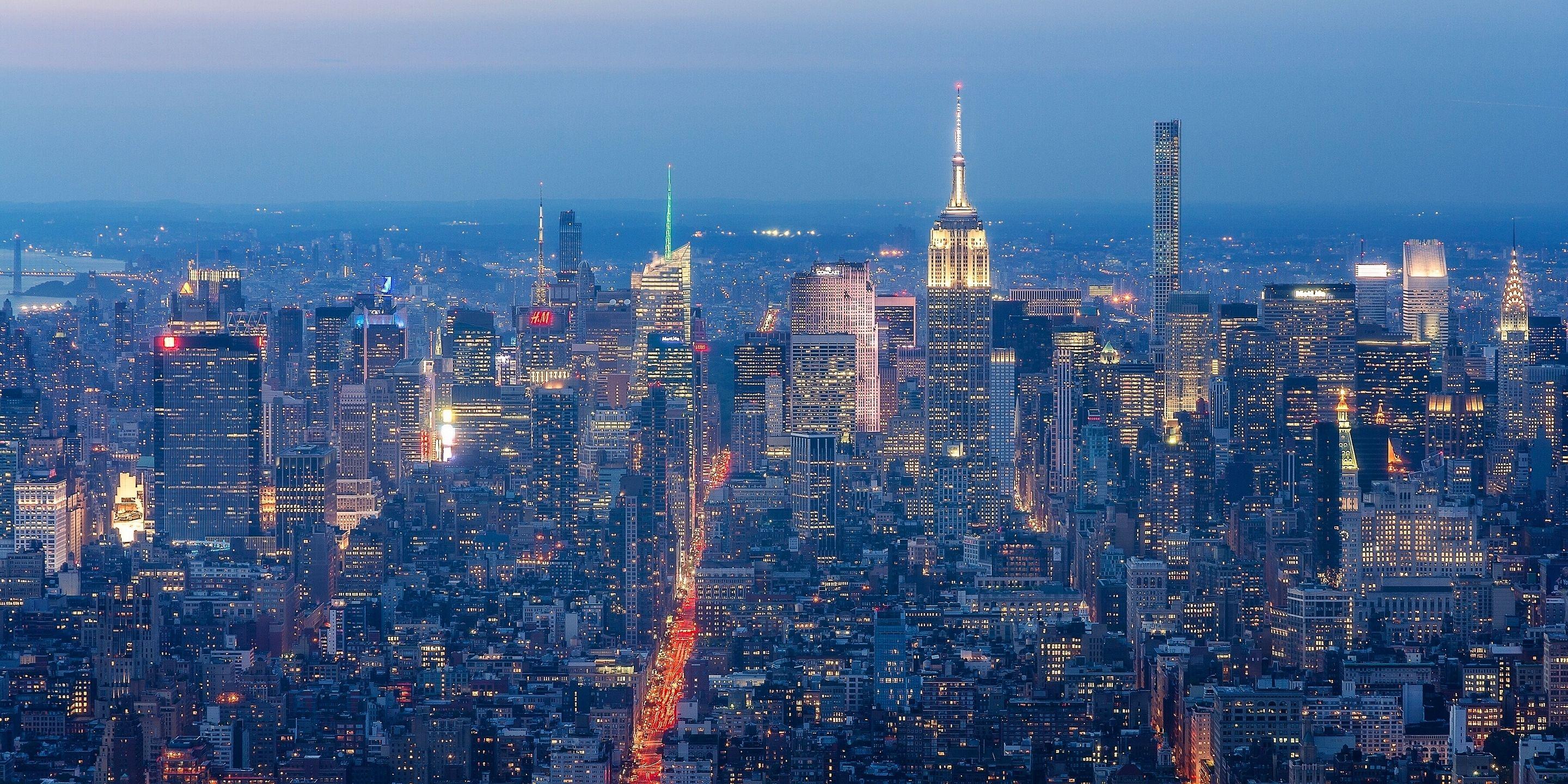 2880x1440 Manhattan HD Wallpaper