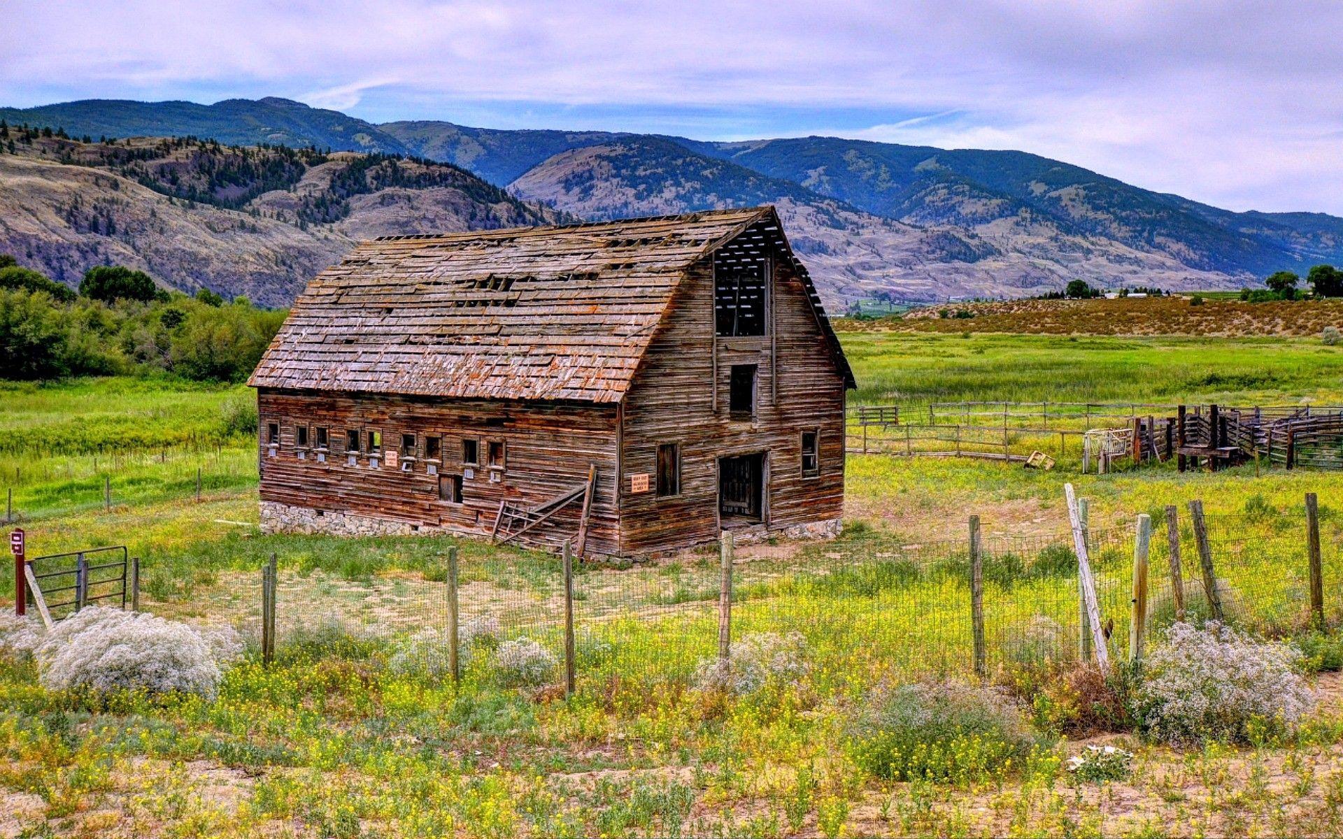 1920x1200 Farms: Okanagan Valley British Colombia Canada Landscape Barn