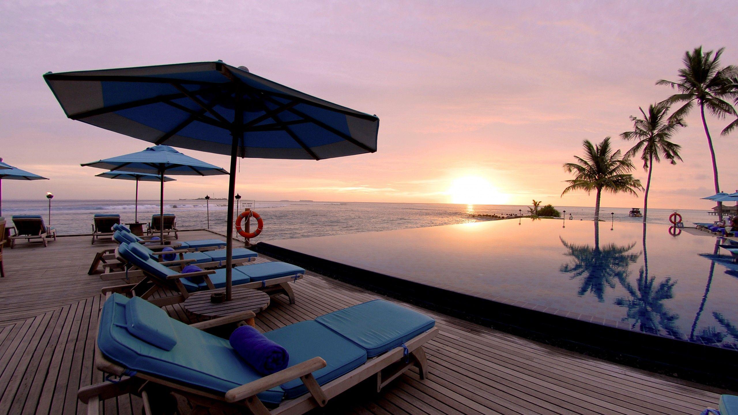 2560x1440 Wallpaper Anantara Veli Resort & Spa, Maldives, Best Hotels