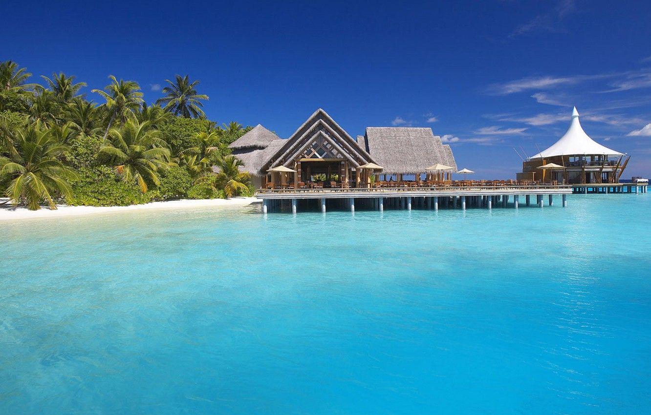 1332x850 Wallpaper the ocean, The Maldives, resort, exotic, water, island